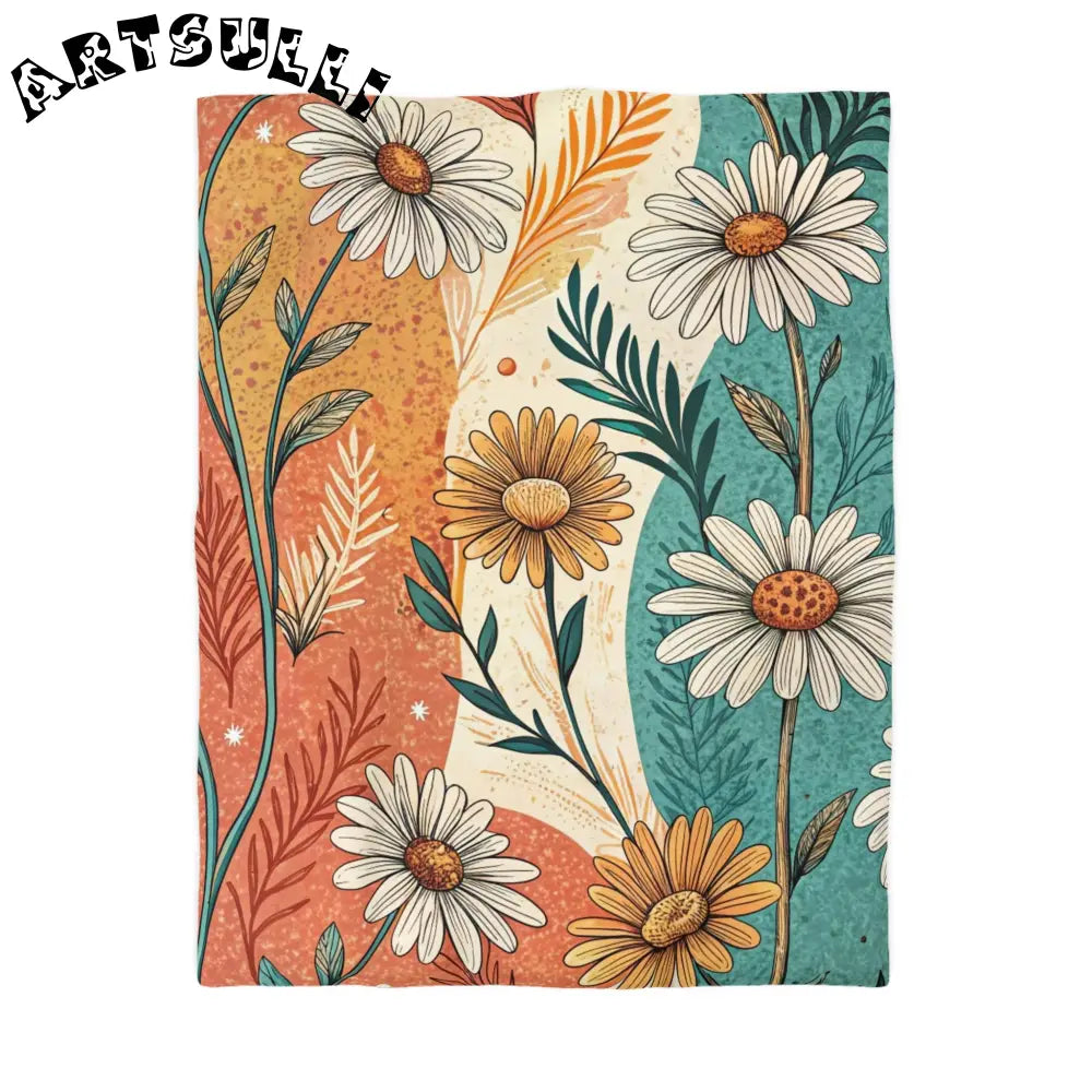 JAKKOUTTHEBXX Retro Daisy Dream Microfiber Duvet Cover JAKKOUTTHEBXX