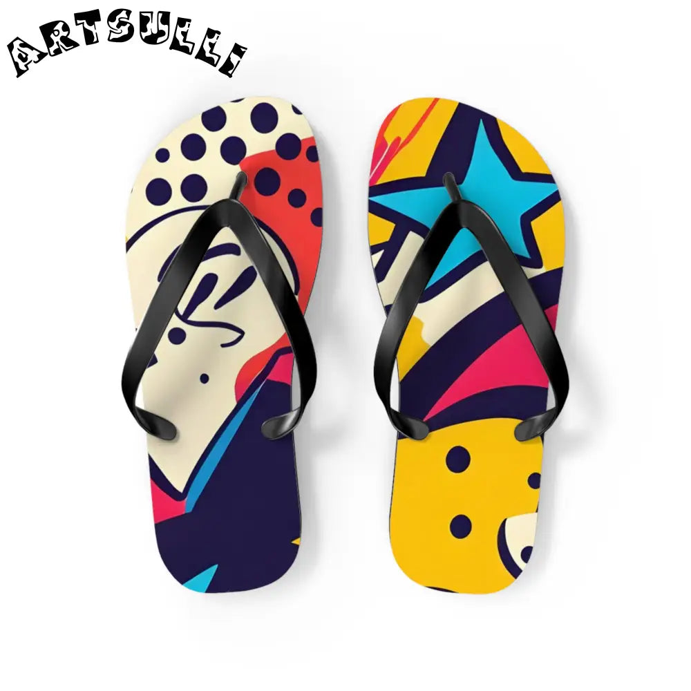 JAKKOUTTHEBXX Comic x Pop Art Flip Flops JAKKOUTTHEBXX Artsulli