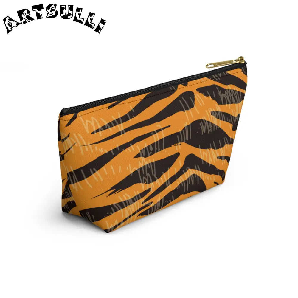 JAKKOUTTHEBXX Tiger Scratches Orange & Black Accessory Pouch w