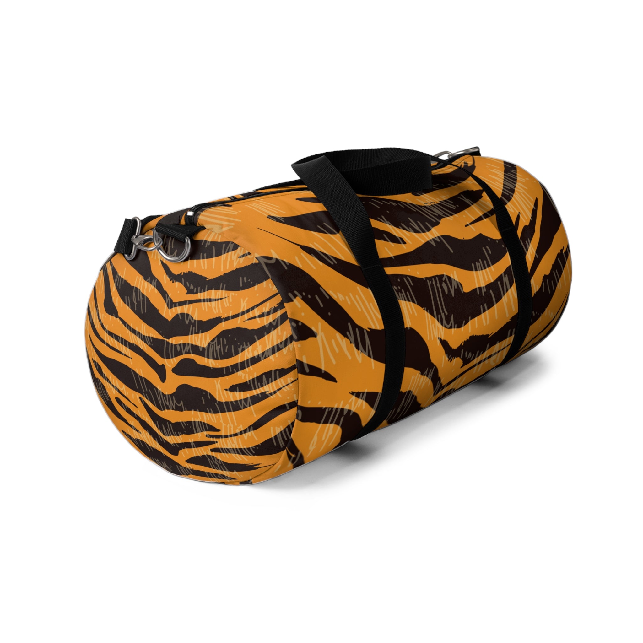 Tiger Scratches Orange & Black Duffel Bag, Artsulli - Art is Long, Life is Short, Bags, , , , , , , 