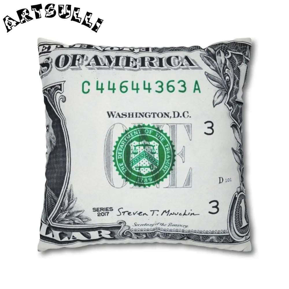 JAKKOUTTHEBXX Dollar Bill Created Art Environment Pillow 2025