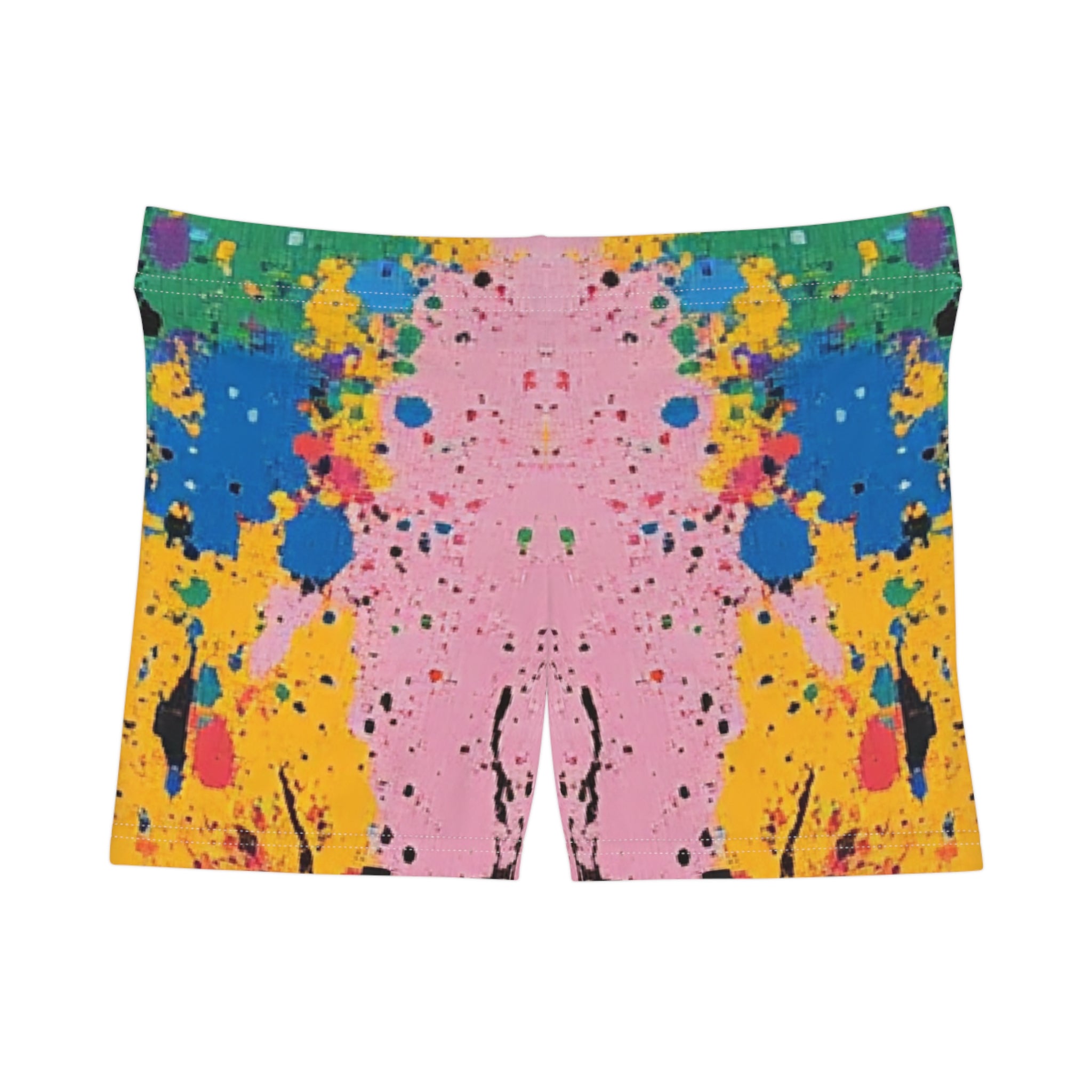 The Colors Of Paint Splatter Women's Shorts (AOP), Artsulli - Art is Long, Life is Short, All Over Prints, Size, XS, Material, Brushed Faux Suede, , , 12886730426389