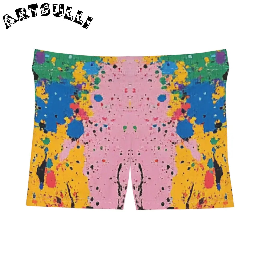 JAKKOUTTHEBXX The Colors Of Paint Splatter Women’s Shorts (AOP)