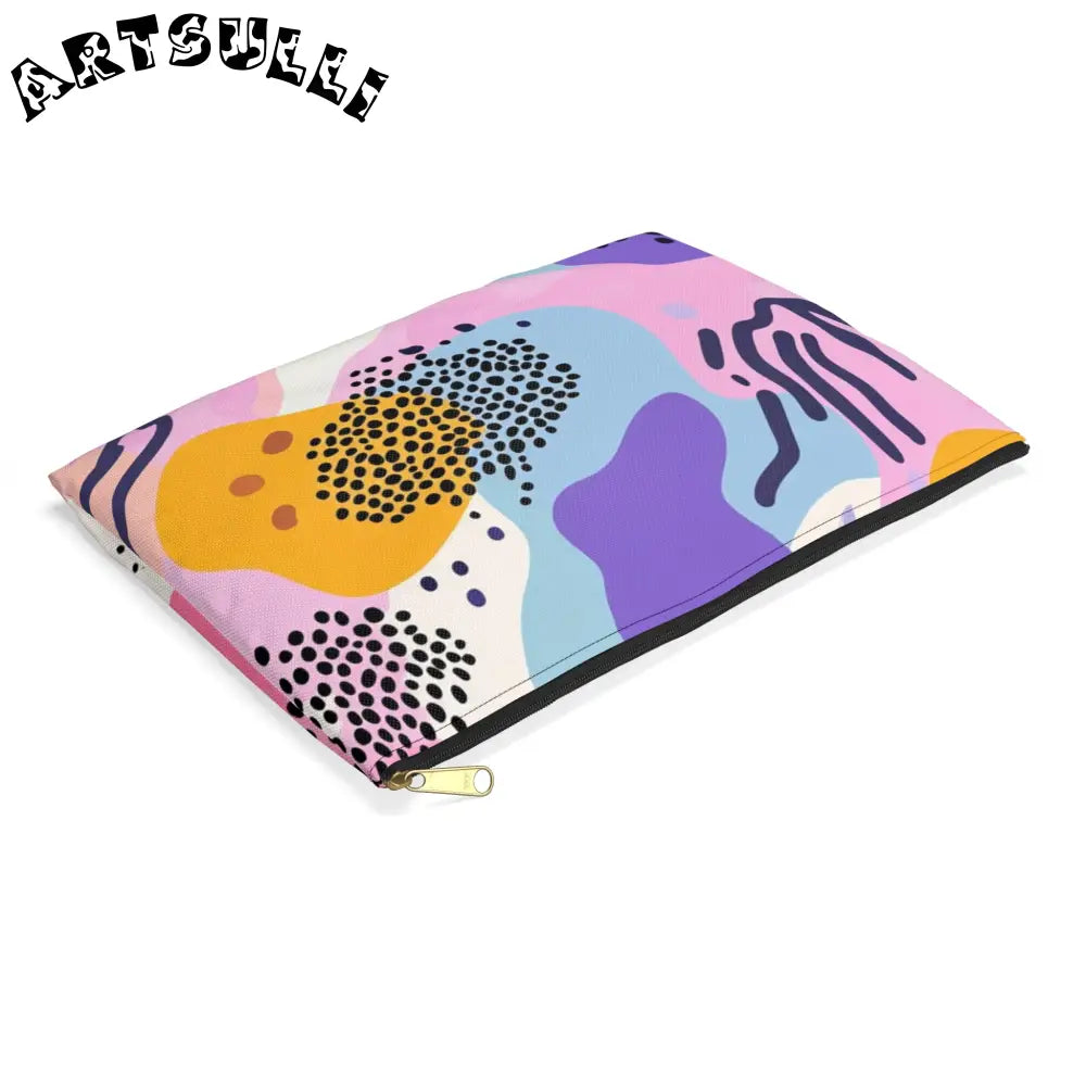 JAKKOUTTHEBXX Colorful Abstract Dots and Shapes II Accessory Pouch