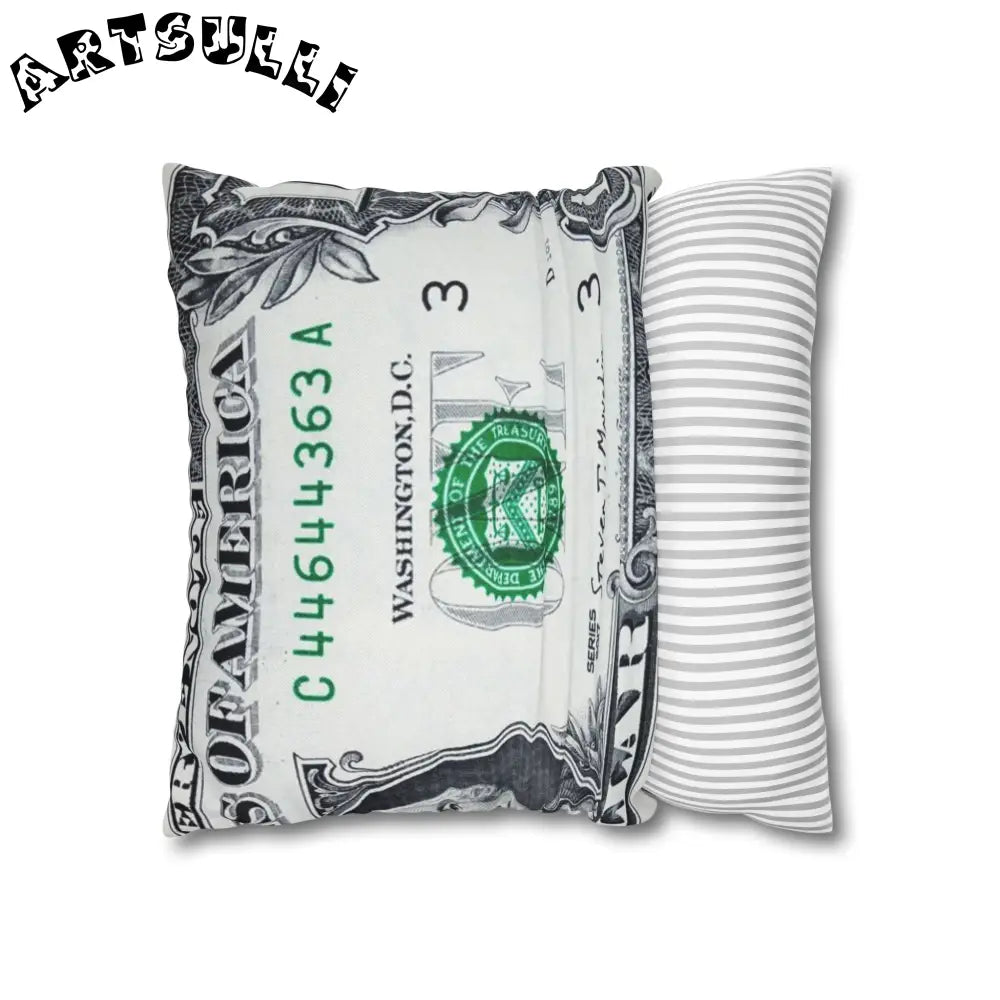 JAKKOUTTHEBXX Dollar Bill Created Art Environment Pillow 2025