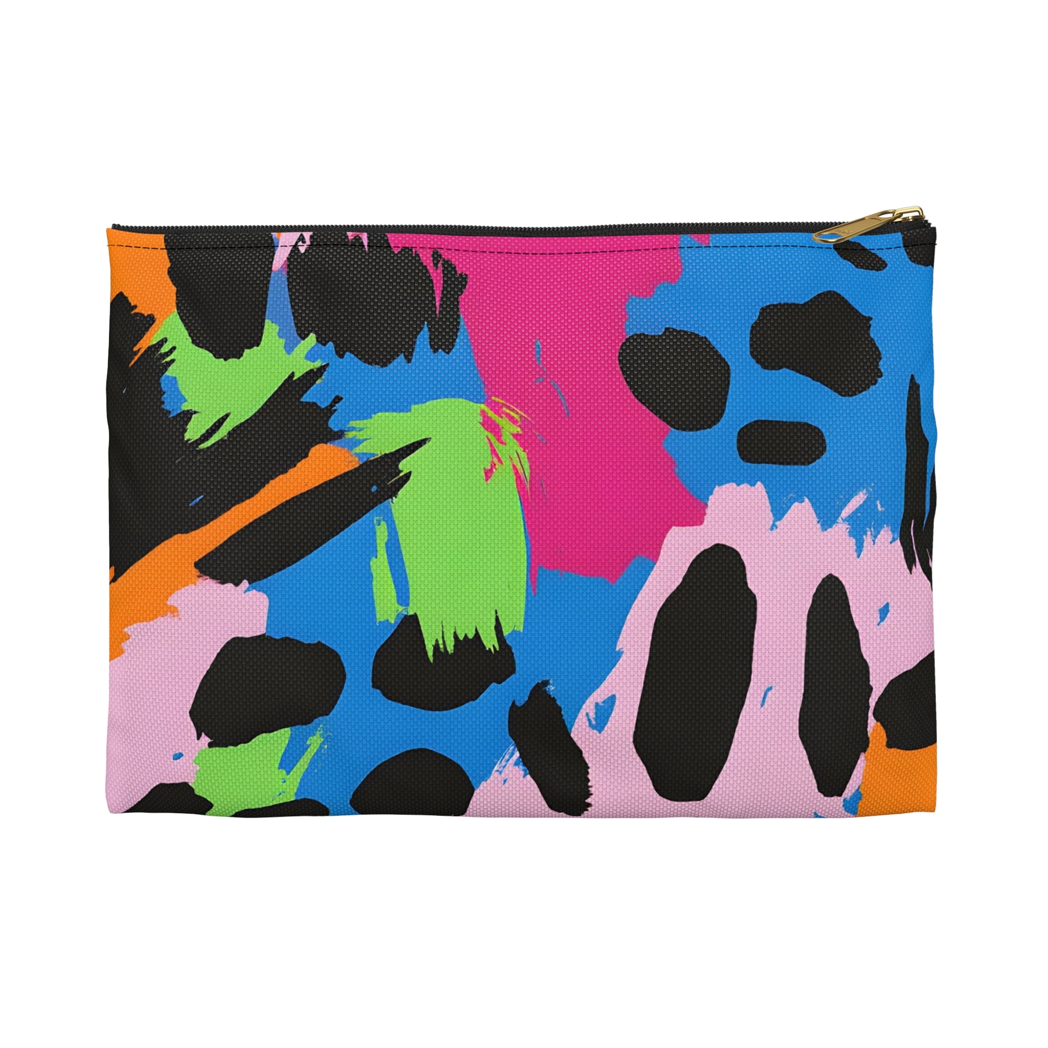 90s Neon Accessory Pouch, Artsulli - Art is Long, Life is Short, Bags, Size, Small, Color, Black zipper, , , 29486074929842542520