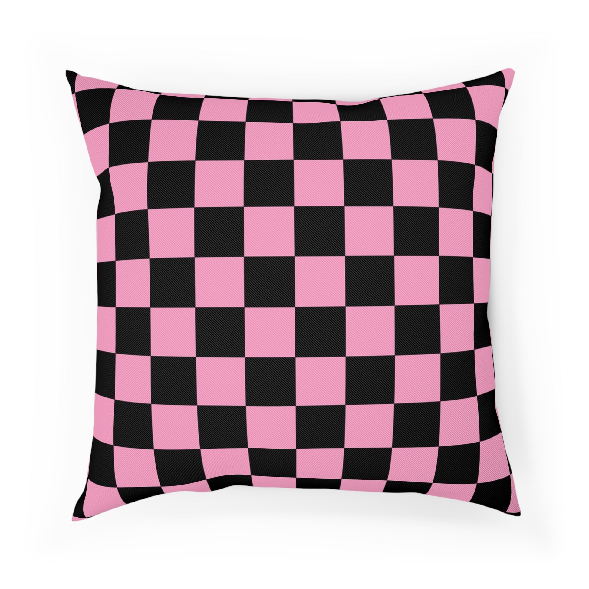 Checkerboard Black and Pink Cushion, Artsulli - Art is Long, Life is Short, Home Decor, Size, 18.1" × 18.1", , , , , 88148023253927474361