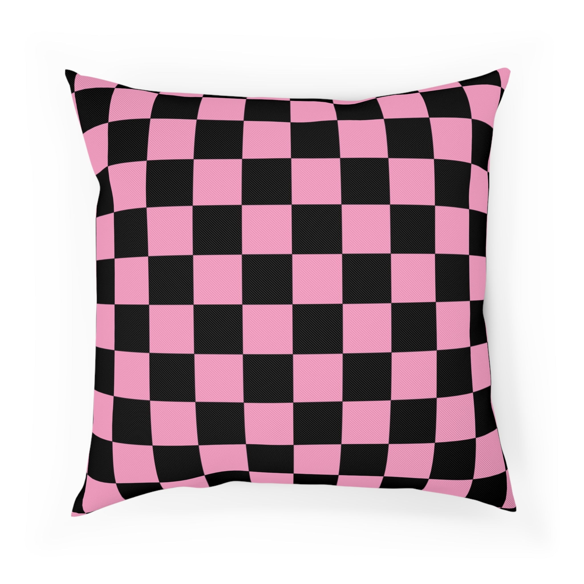 Checkerboard Black and Pink Cushion, Artsulli - Art is Long, Life is Short, Home Decor, Size, 18.1" × 18.1", , , , , 88148023253927474361