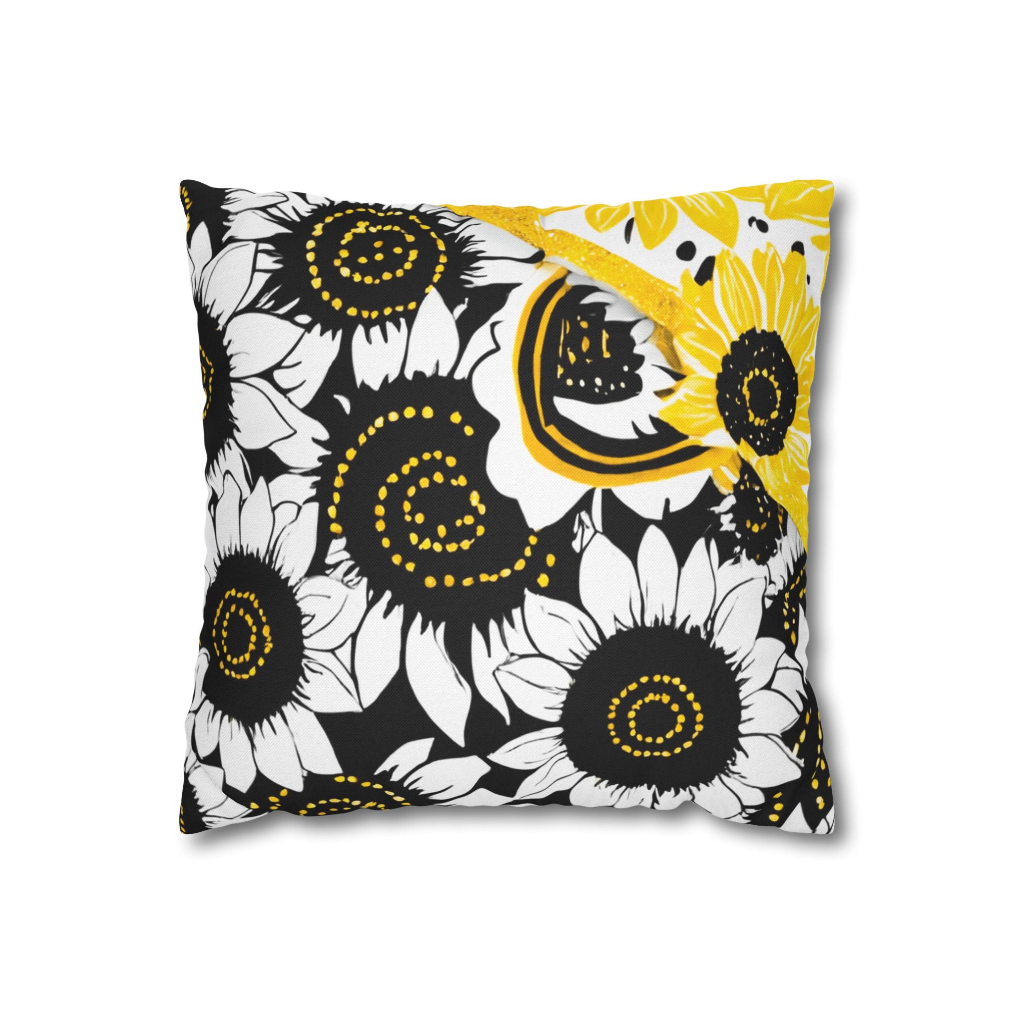 Spun Polyester Square Pillowcase