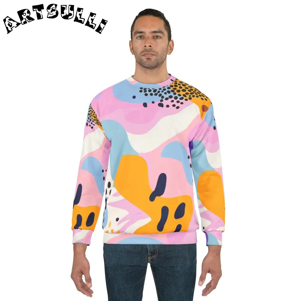 JAKKOUTTHEBXX Colorful Abstract Dots and Shapes Unisex Sweatshirt