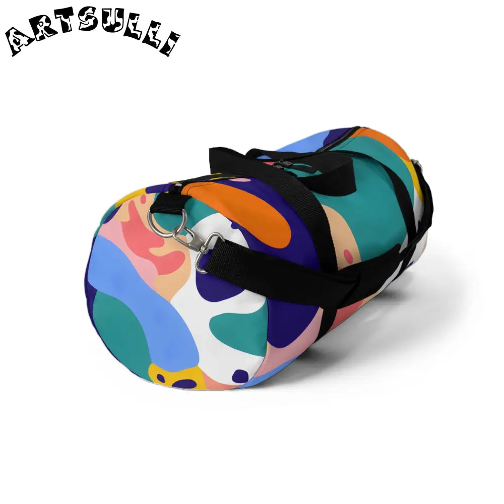JAKKOUTTHEBXX Colorful Abstract Shapes Duffel Bag JAKKOUTTHEBXX