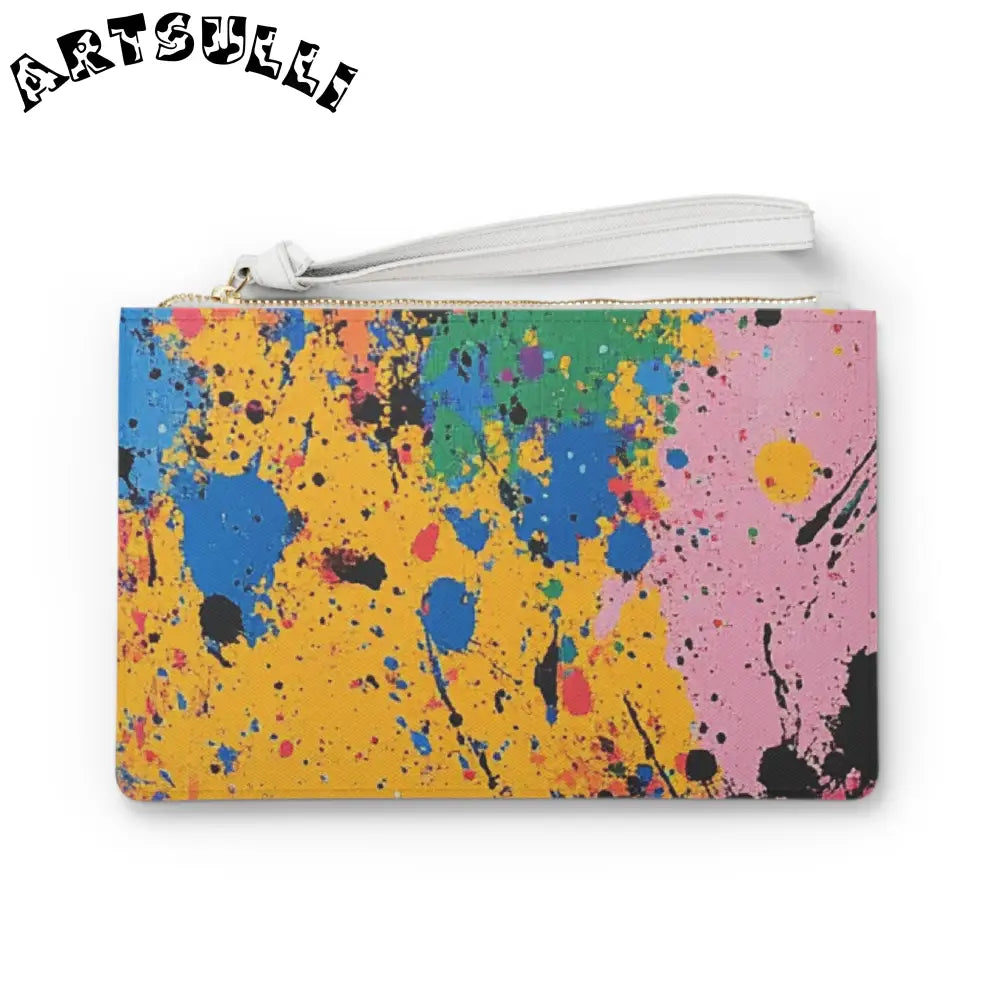 JAKKOUTTHEBXX The Colors Of Paint Splatter Clutch Bag JAKKOUTTHEBXX