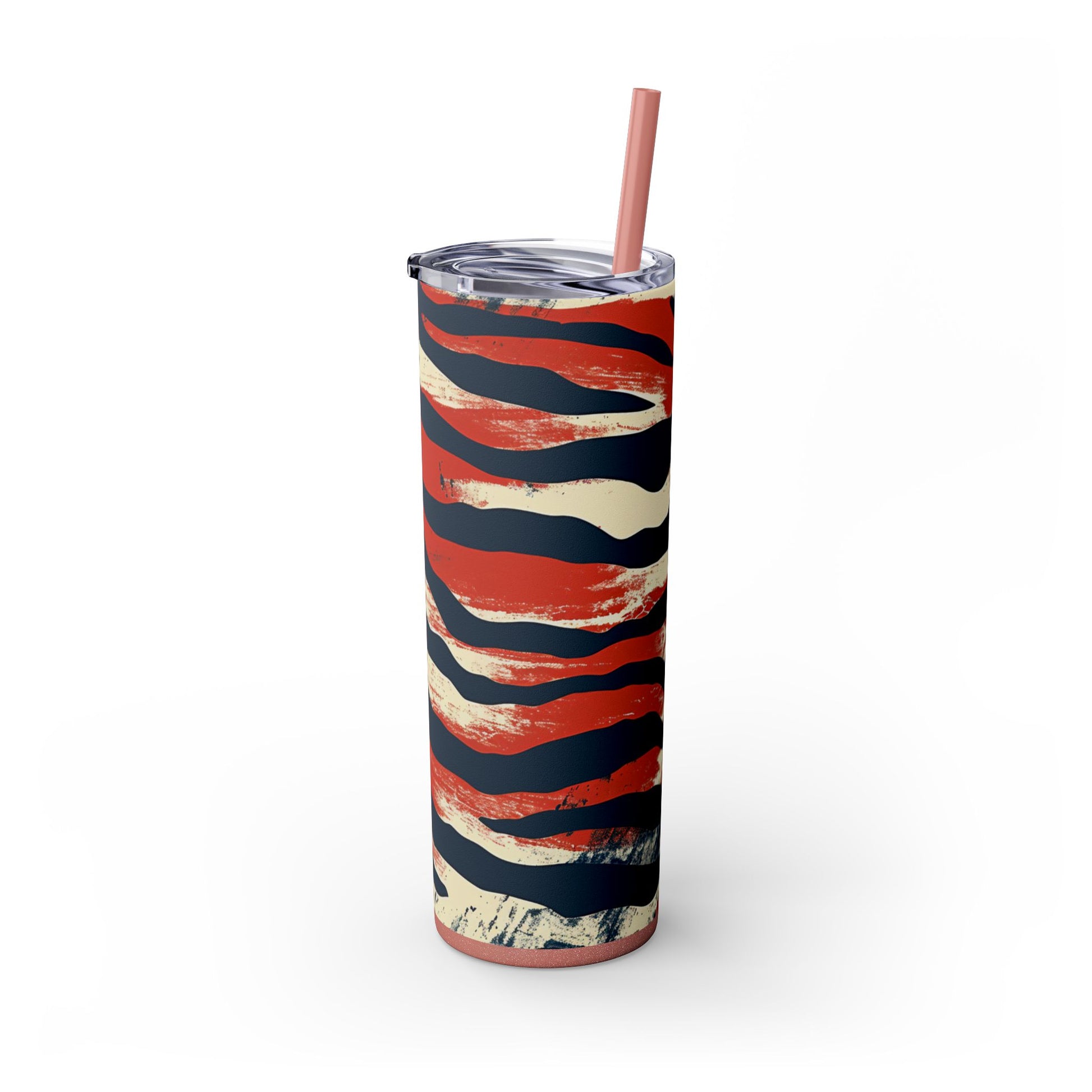 Capricious Tiger Wave Skinny Tumbler with Straw, 20oz, Artsulli - Art is Long, Life is Short, Mug, , , , , , , 