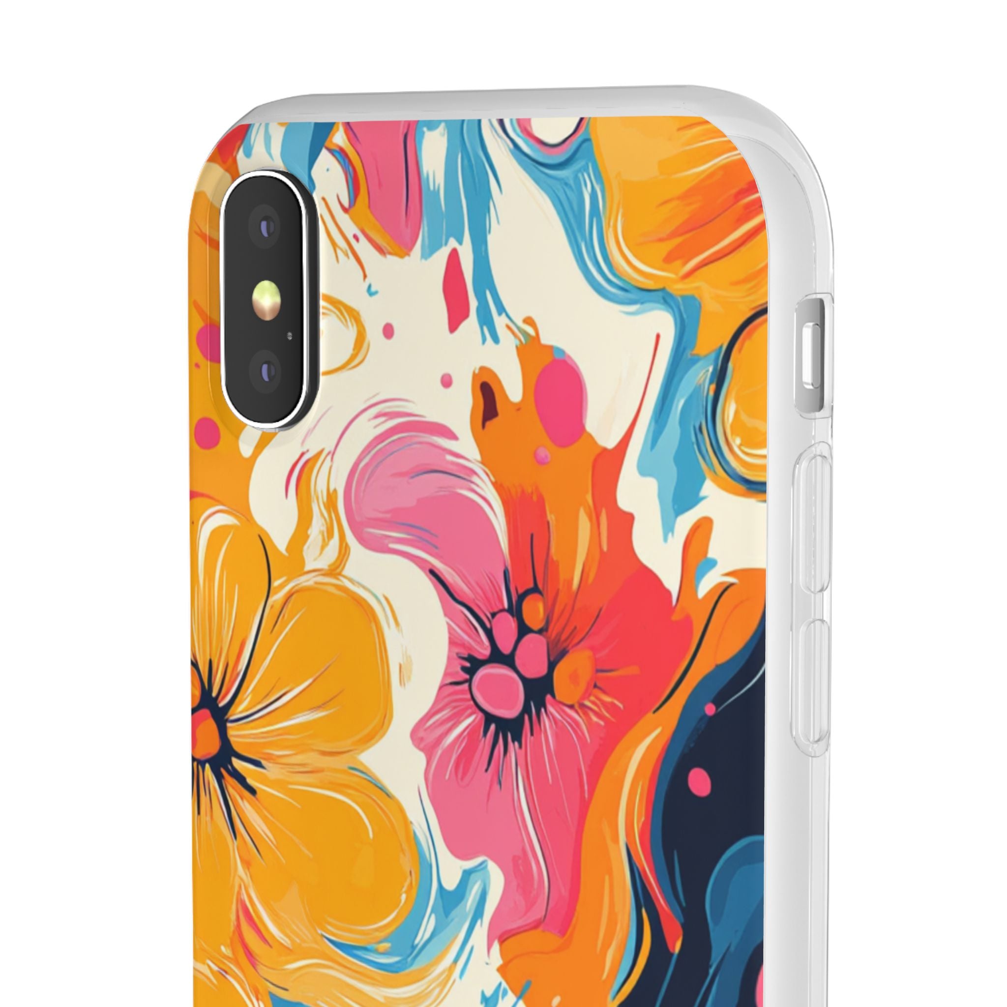 Vibrant Abstract Floral Flexi Case, Artsulli - Art is Long, Life is Short, Phone Case, , , , , , , 
