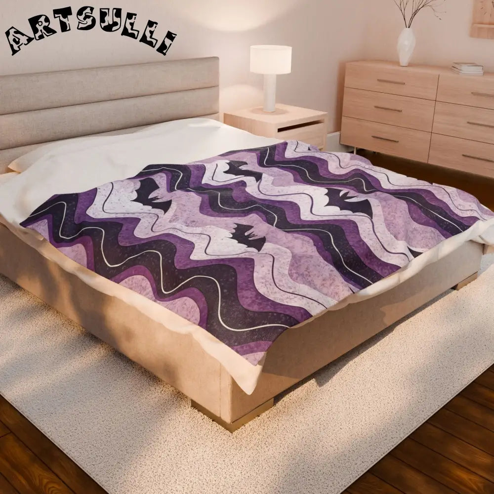 JAKKOUTTHEBXX Bat Wave Velveteen Plush Blanket JAKKOUTTHEBXX