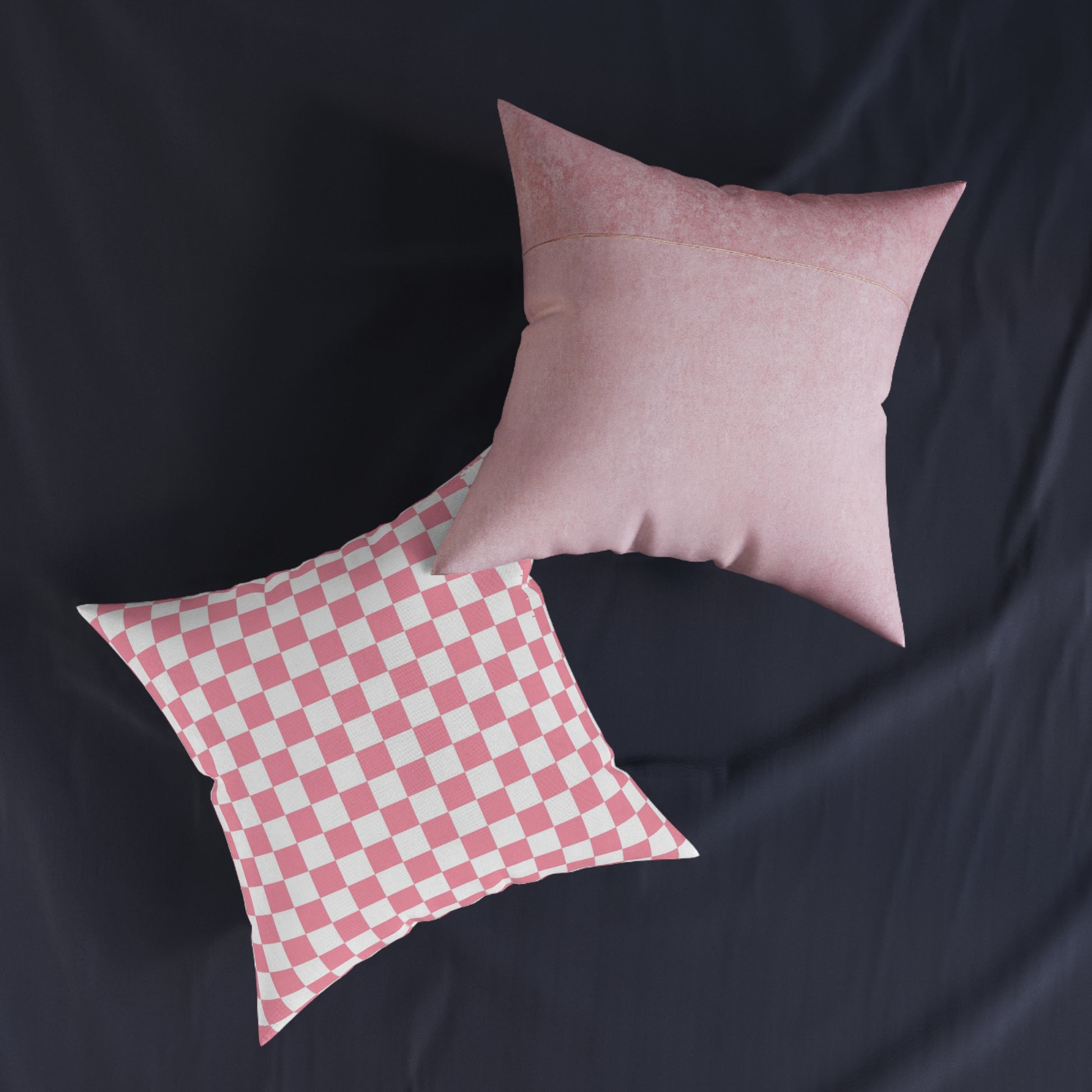 Brigandine Checkered Scene Square Pillow - Pink Back, Artsulli - Art is Long, Life is Short, Home Decor, , , , , , , 