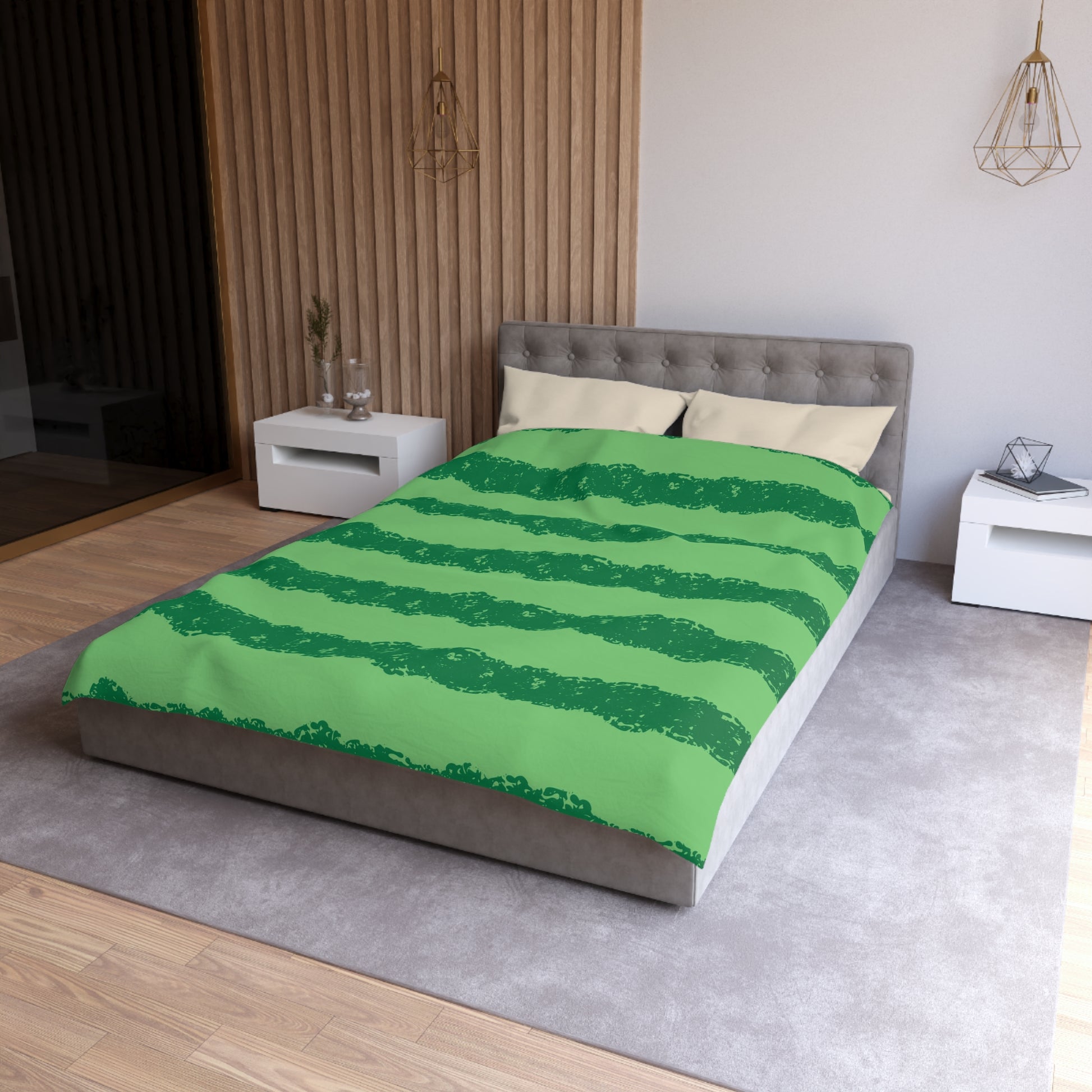 Watermelon Green Microfiber Duvet Cover, Artsulli - Art is Long, Life is Short, Home Decor, , , , , , , 