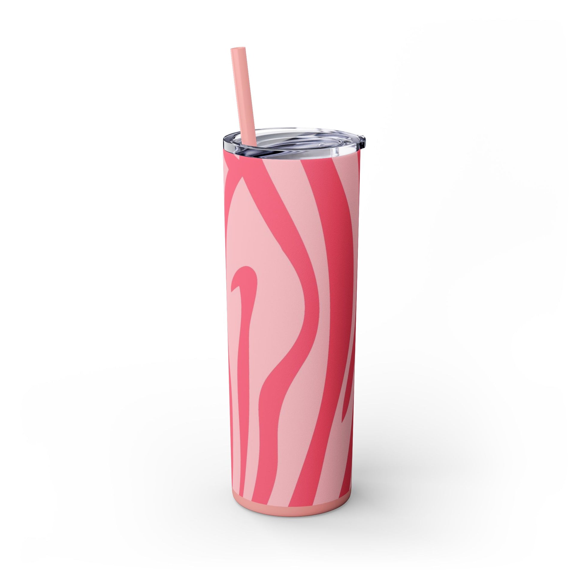 Nagels Pink Zebra Skinny Tumbler with Straw, 20oz, Artsulli - Art is Long, Life is Short, Mug, , , , , , , 