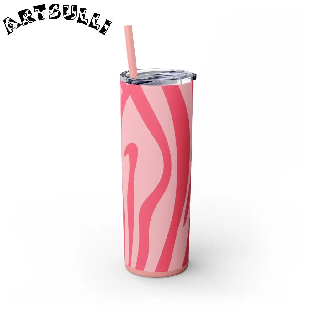 JAKKOUTTHEBXX Pink Zebra Print Maars Skinny Tumbler 2025