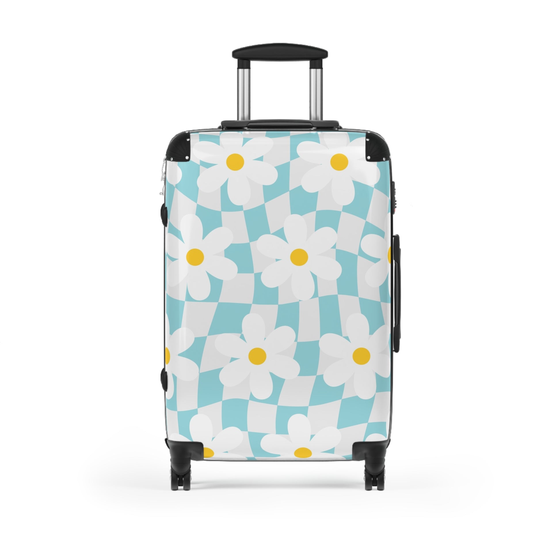 Trippy Check Garden Suitcase, Artsulli - Art is Long, Life is Short, Bags, Size, Medium, Color, Black, , , 23360511577584601326