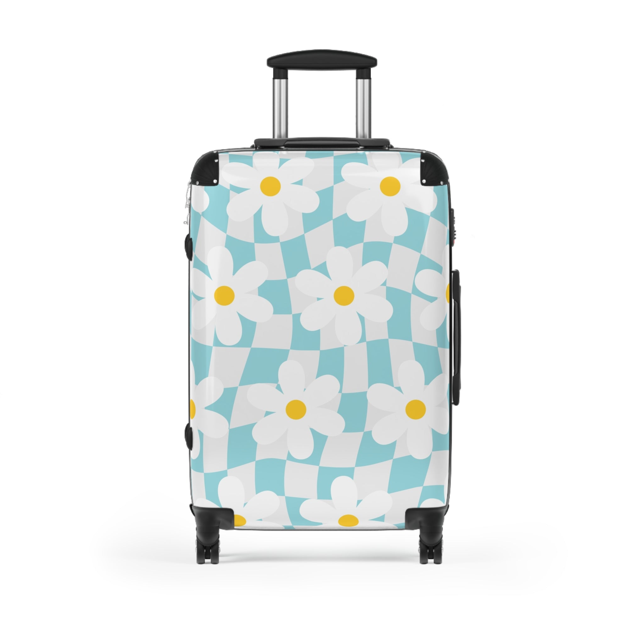 Trippy Check Garden Suitcase, Artsulli - Art is Long, Life is Short, Bags, Size, Medium, Color, Black, , , 23360511577584601326