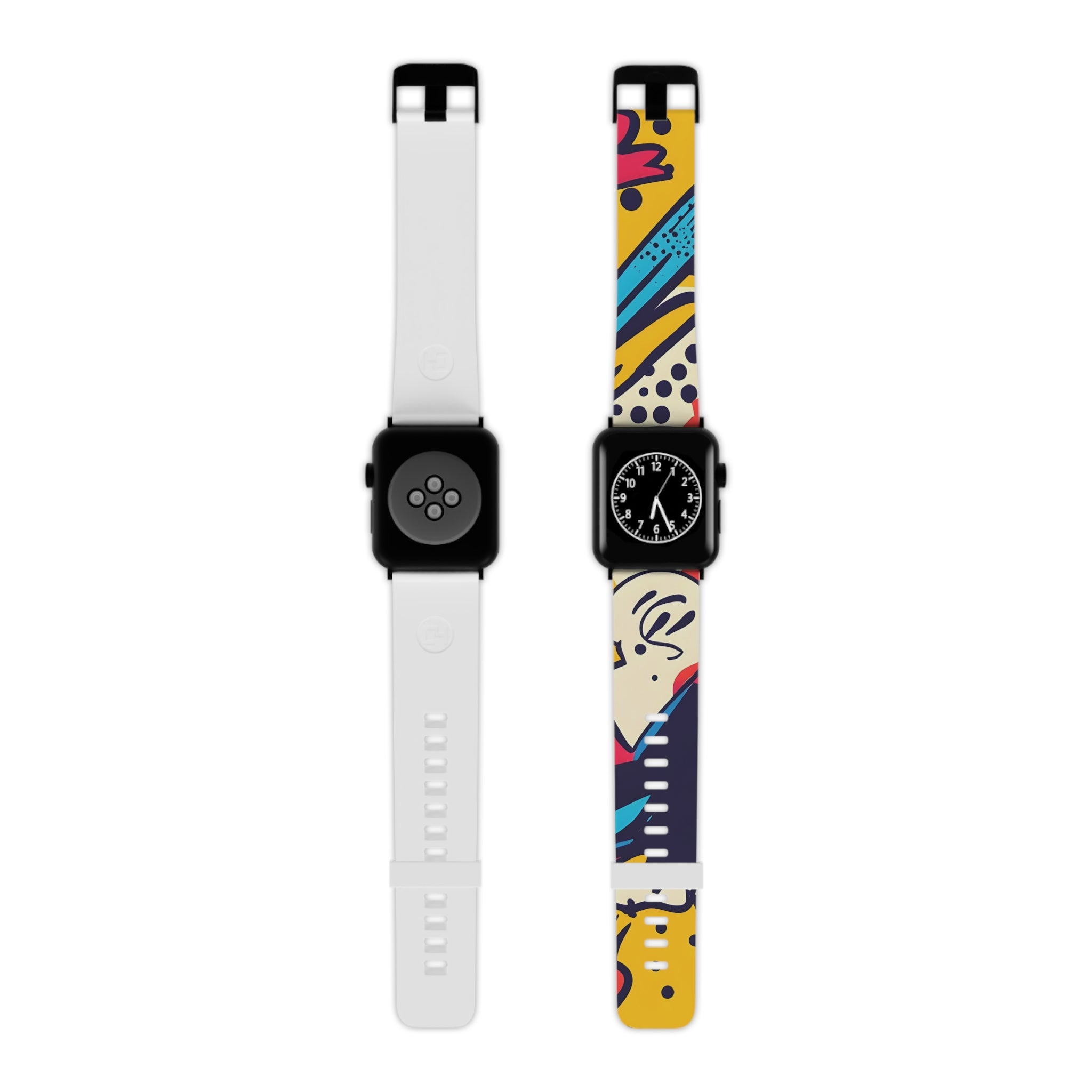 Comic x Pop Art II Watch Band for Apple Watch, Artsulli - Art is Long, Life is Short, Accessories, Size, 8'' × 0.75'' / 38 - 40 mm, Color, Black, , , 30135668430887703778