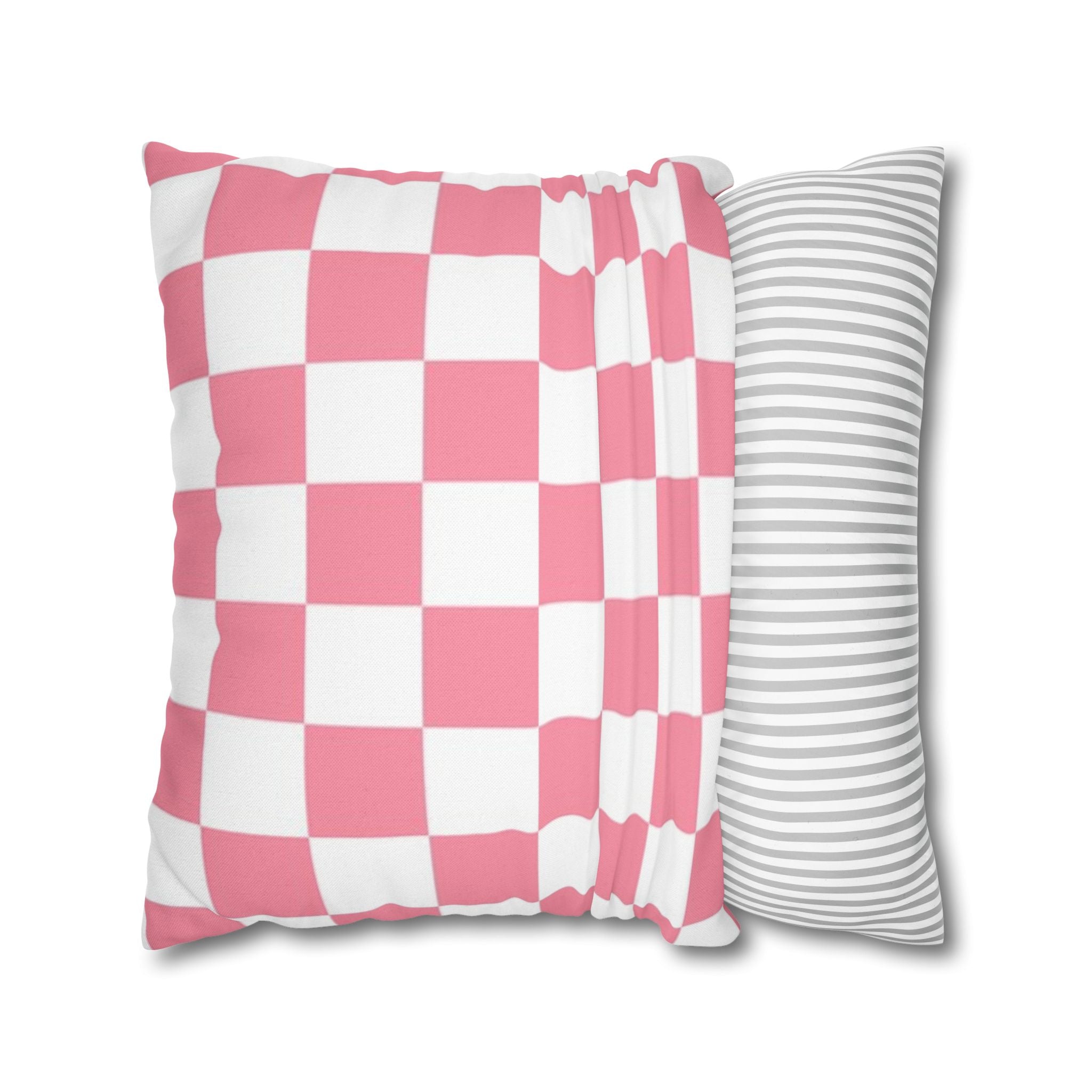Brigandine Checkered Scene Spun Polyester Square Pillowcase, Artsulli - Art is Long, Life is Short, Home Decor, , , , , , , 