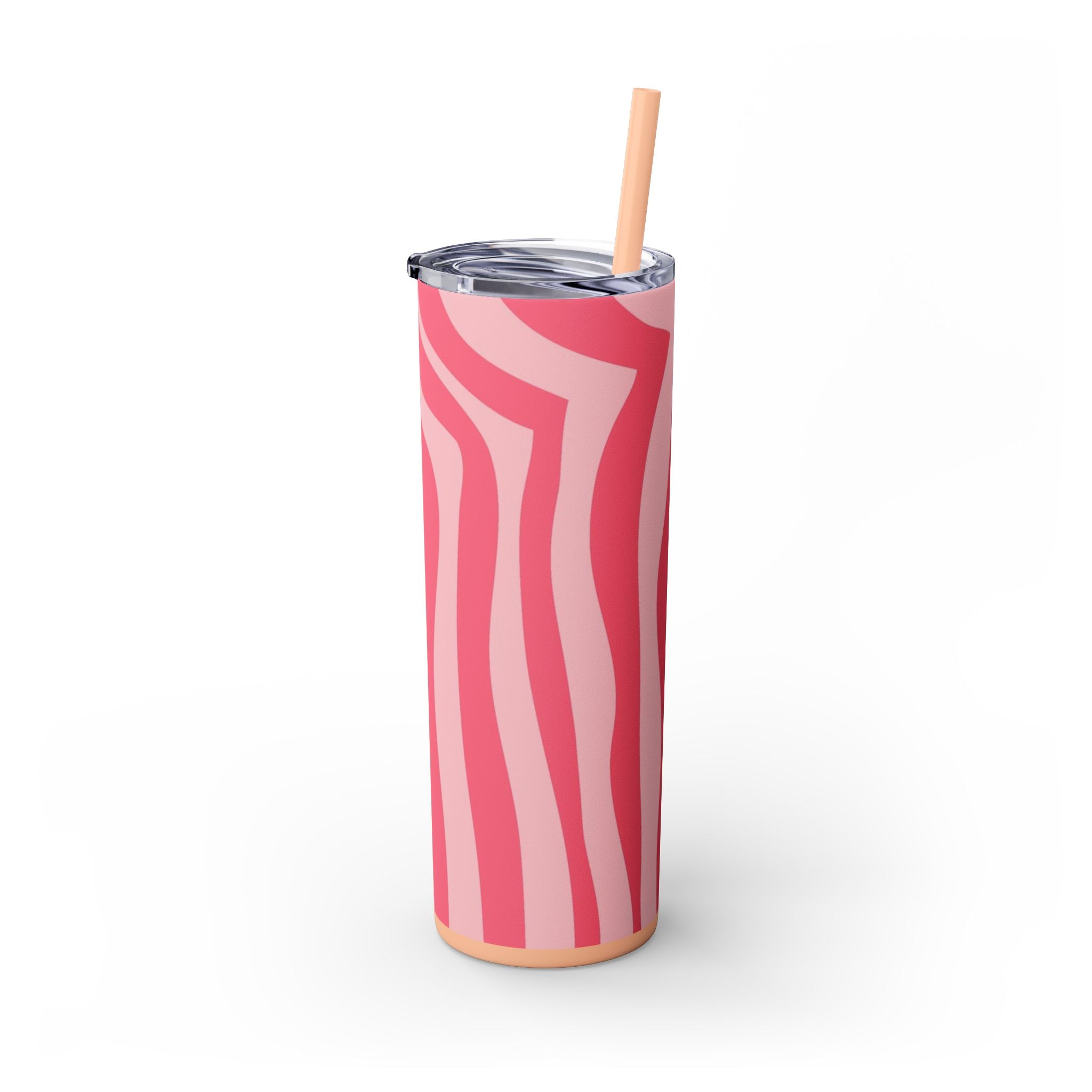 Nagels Pink Zebra Skinny Tumbler with Straw, 20oz, Artsulli - Art is Long, Life is Short, Mug, , , , , , , 