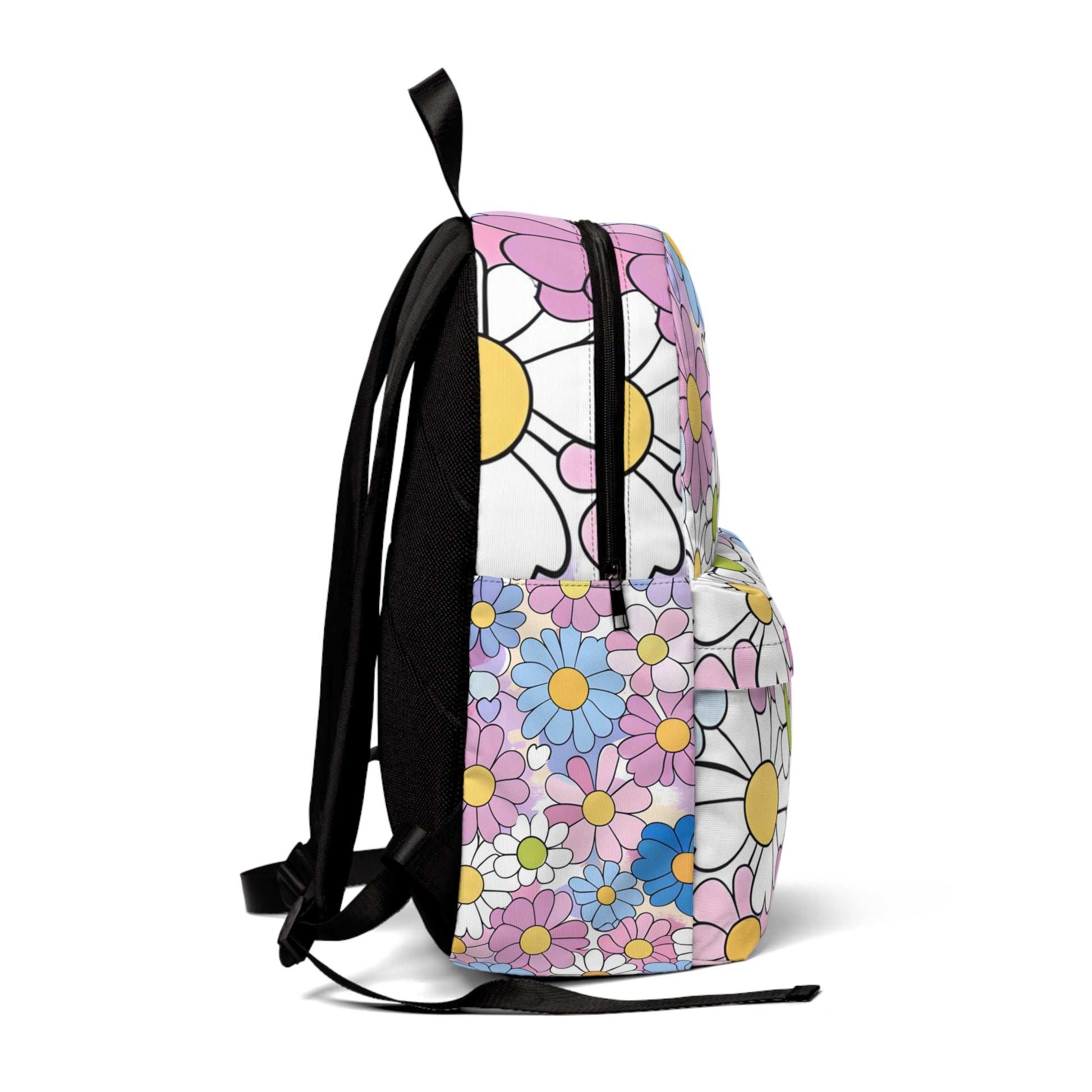 Flower Hour Purple and Blue Unisex Classic Backpack, Artsulli - Art is Long, Life is Short, Bags, , , , , , , 