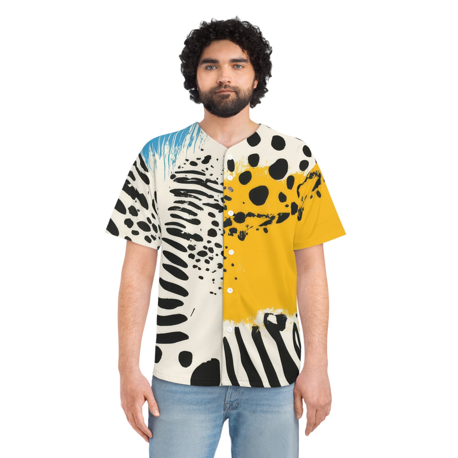 Rae Zebra Rhapsody Men's Baseball Jersey (AOP), Artsulli - Art is Long, Life is Short, All Over Prints, , , , , , , 
