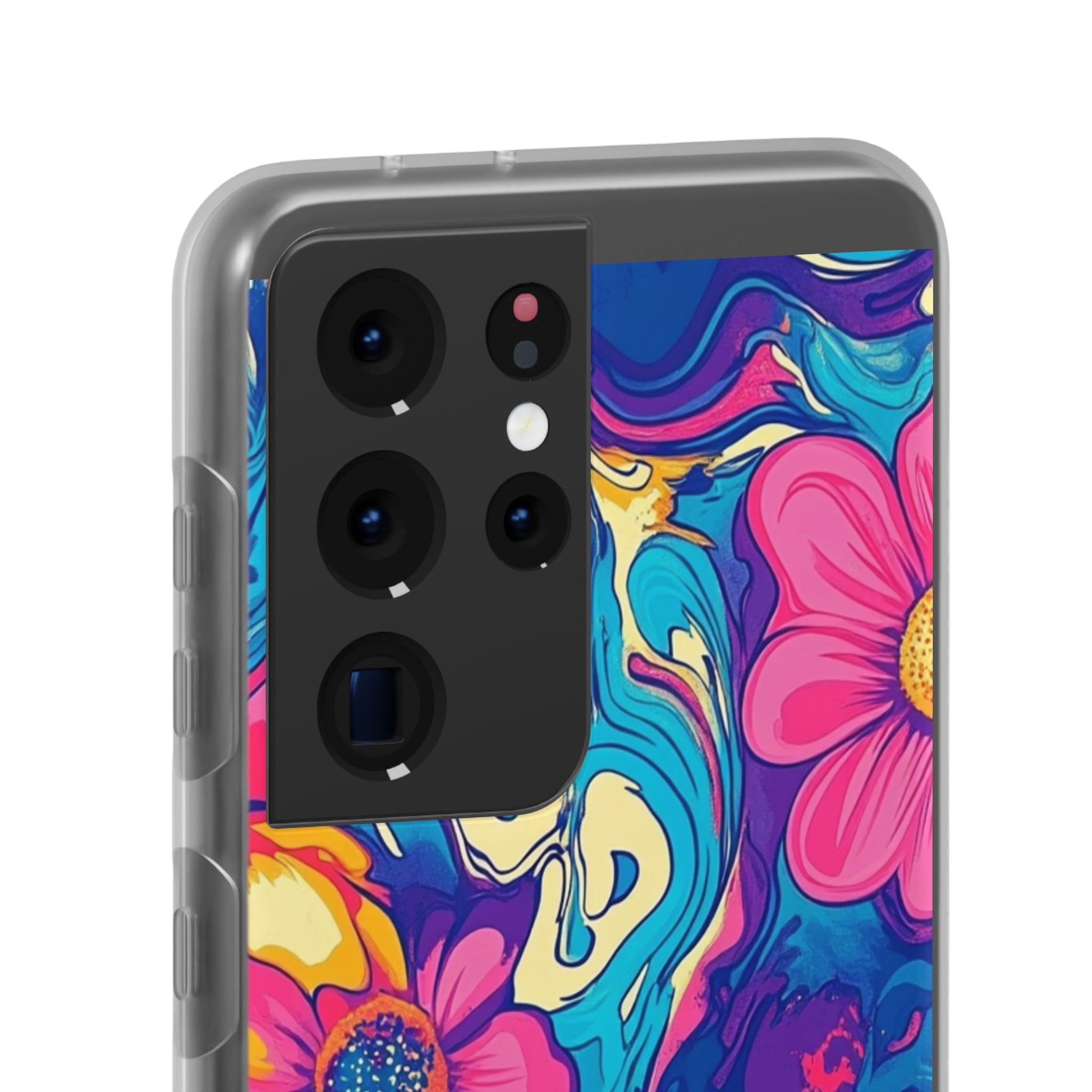 Vibrant Psychedelic Floral Flexi Case, Artsulli - Art is Long, Life is Short, Phone Case, , , , , , , 