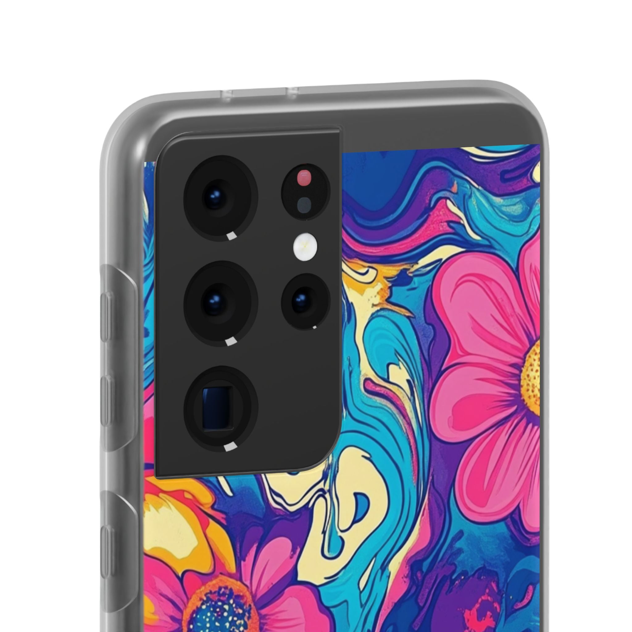 Vibrant Psychedelic Floral Flexi Case, Artsulli - Art is Long, Life is Short, Phone Case, , , , , , , 
