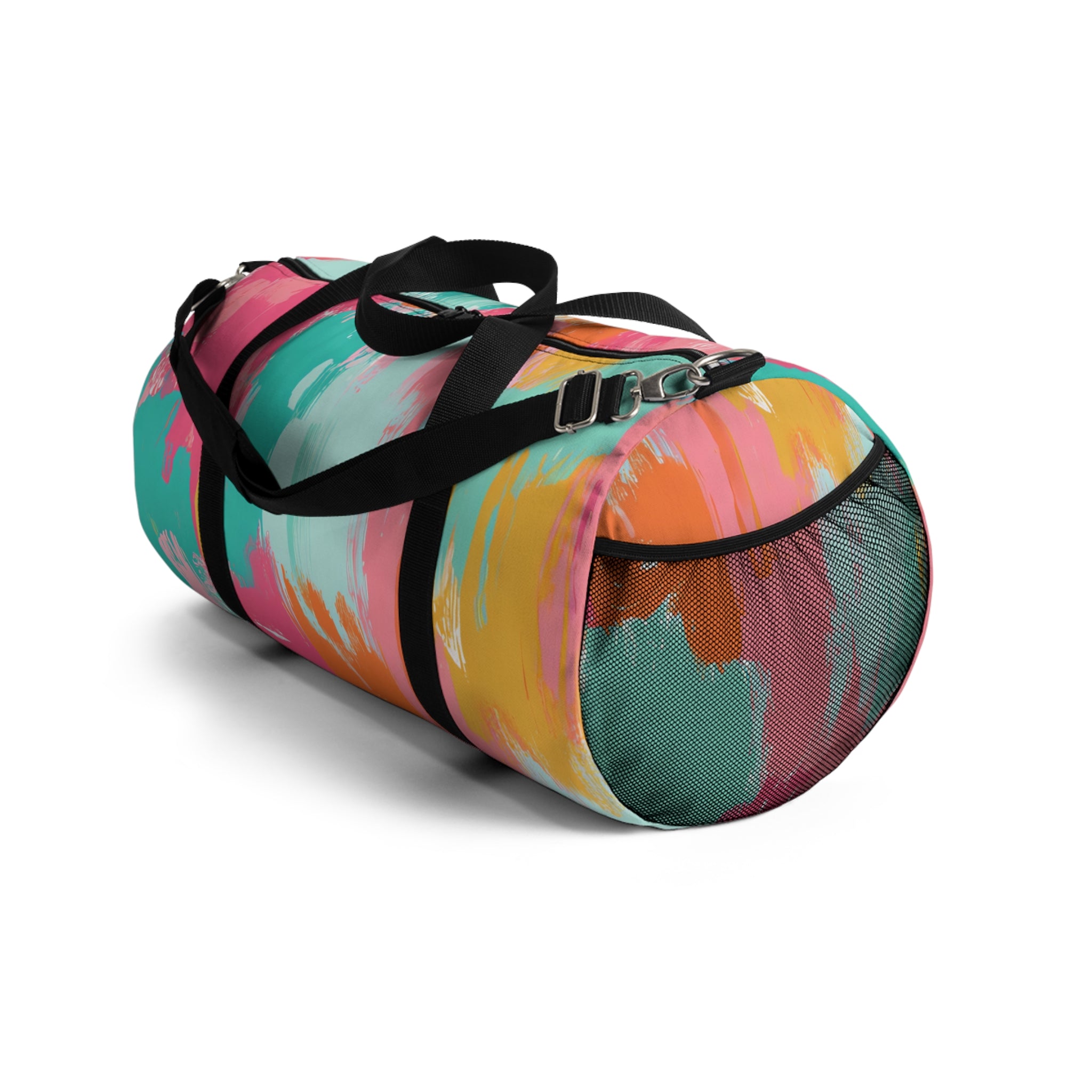 Preppy Pixel Bloom II Duffel Bag, Artsulli - Art is Long, Life is Short, Bags, , , , , , , 