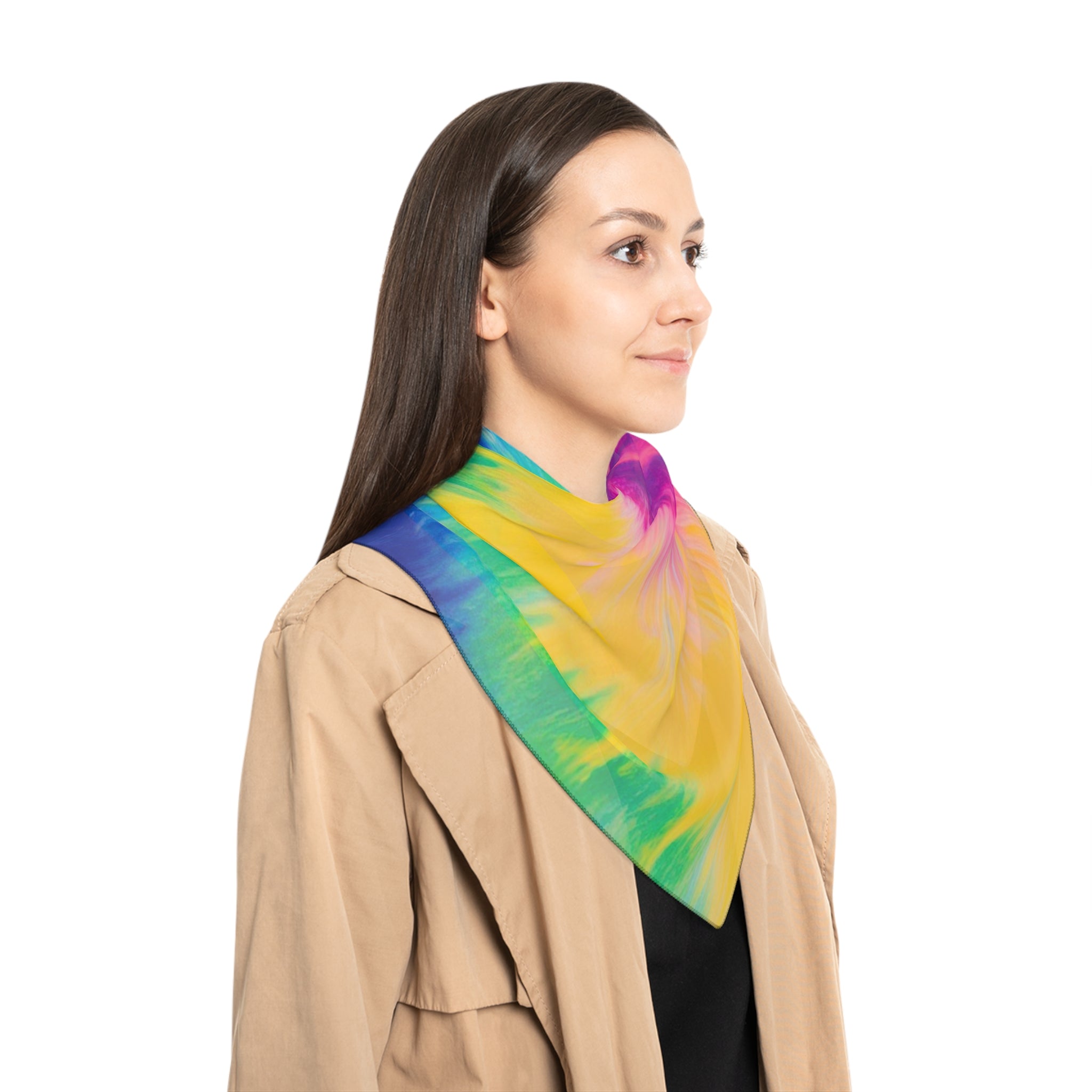 Psychedelic Tie Dye Poly Scarf, Artsulli - Art is Long, Life is Short, Accessories, , , , , , , 
