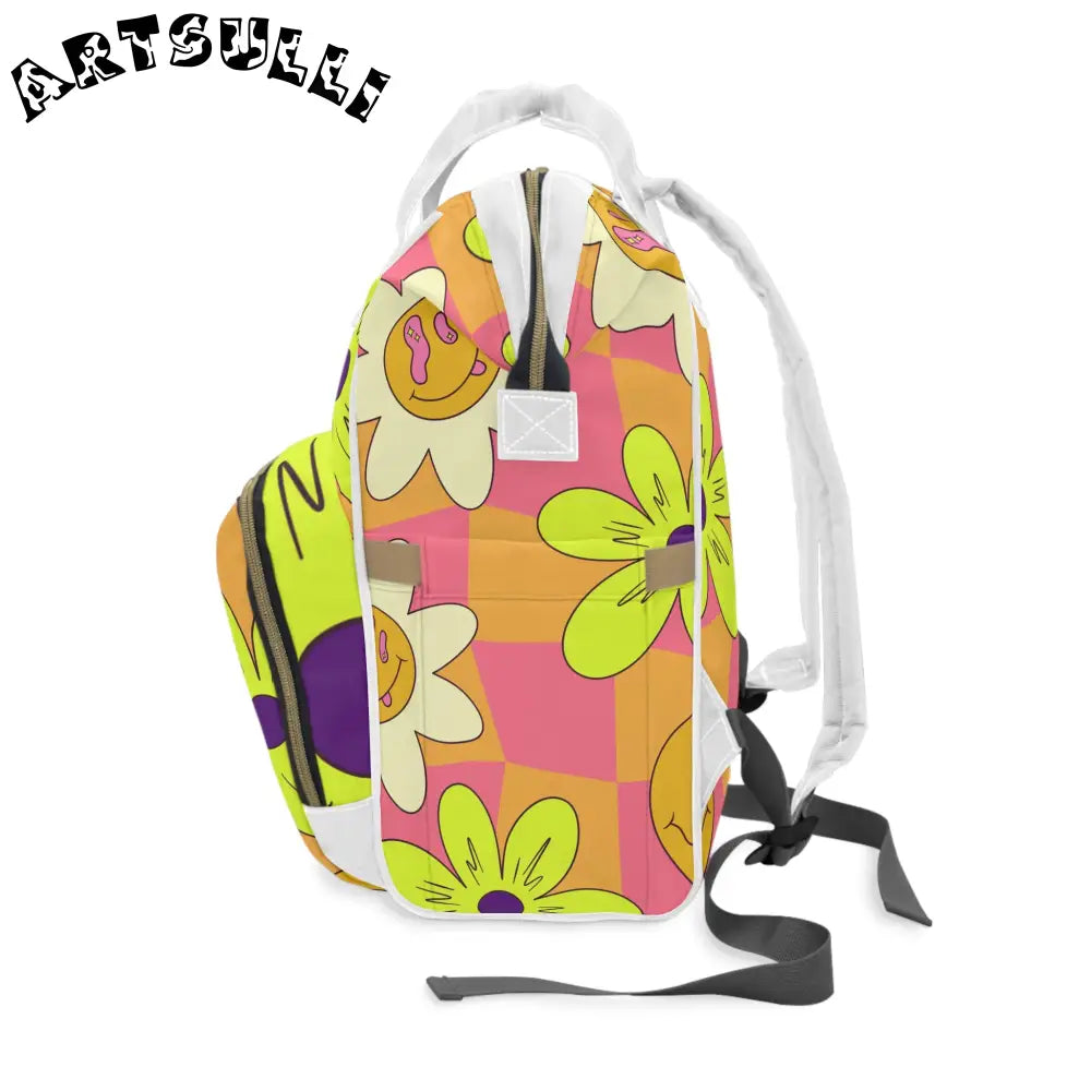 JAKKOUTTHEBXX Trippy Sour Face Rave Multifunctional Diaper Backpack