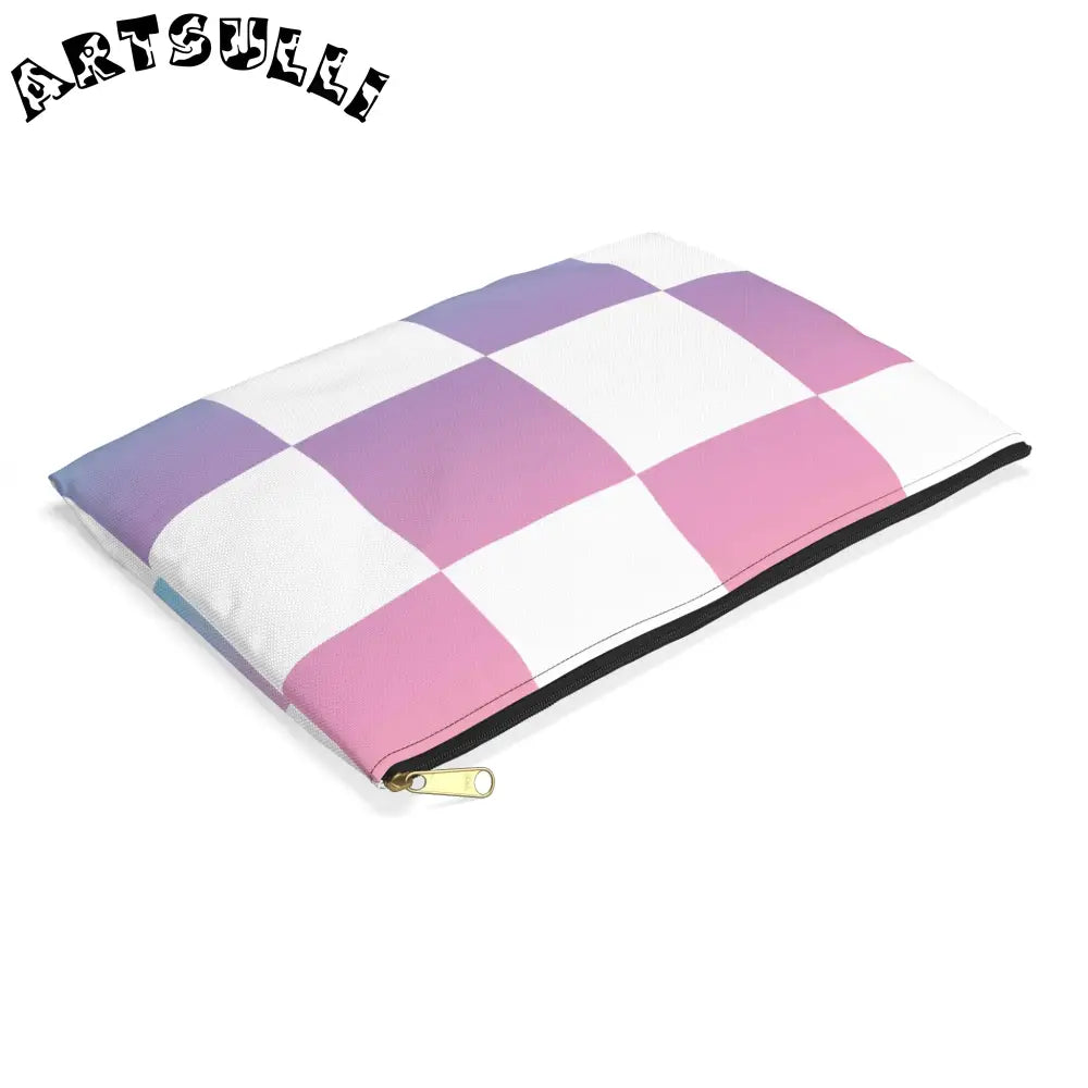 JAKKOUTTHEBXX Vaporwave Check Accessory Pouch JAKKOUTTHEBXX Artsulli