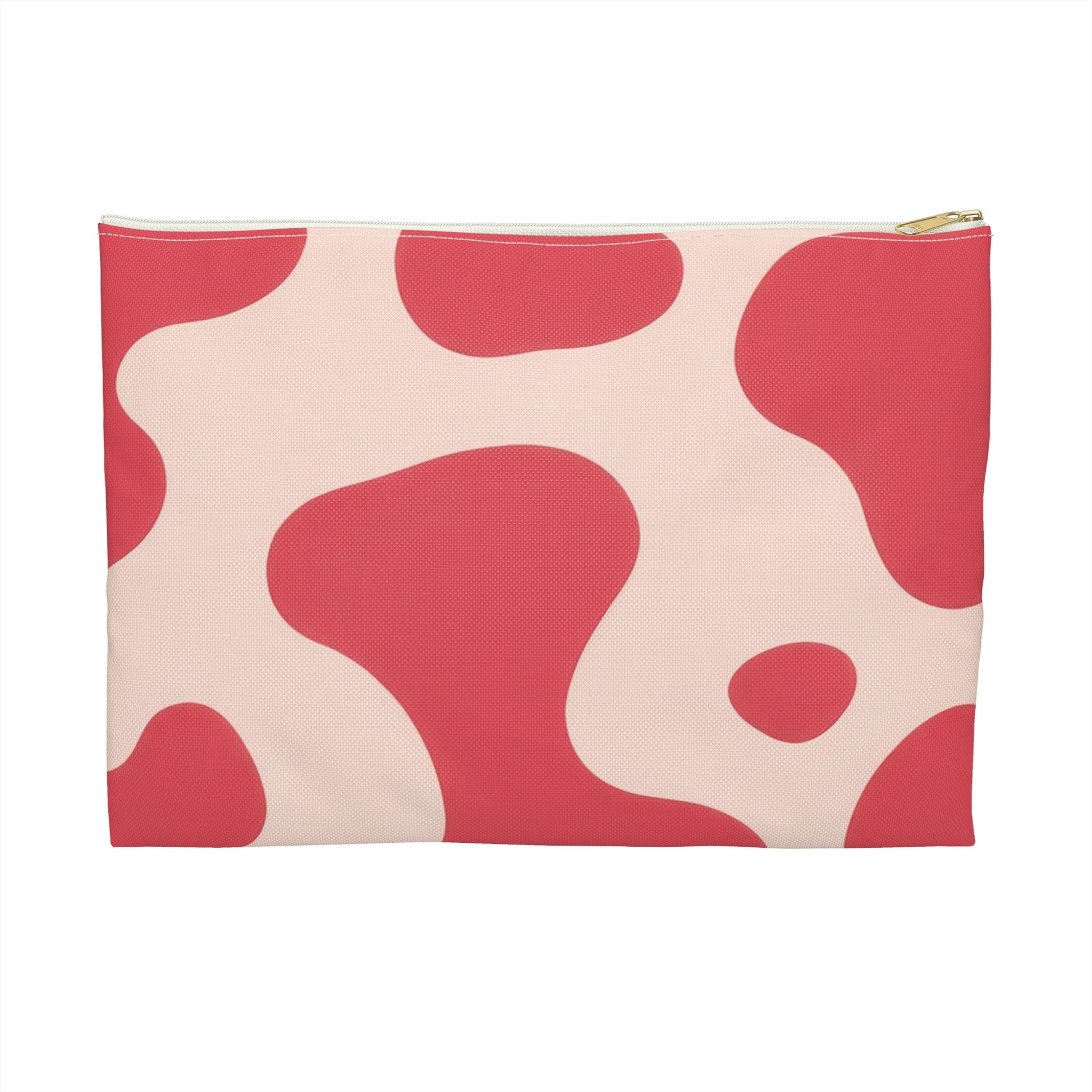 Red Jungle Cow Accessory Pouch, Artsulli - Art is Long, Life is Short, Bags, Size, Large, Color, White zipper, , , 15868564238543191234