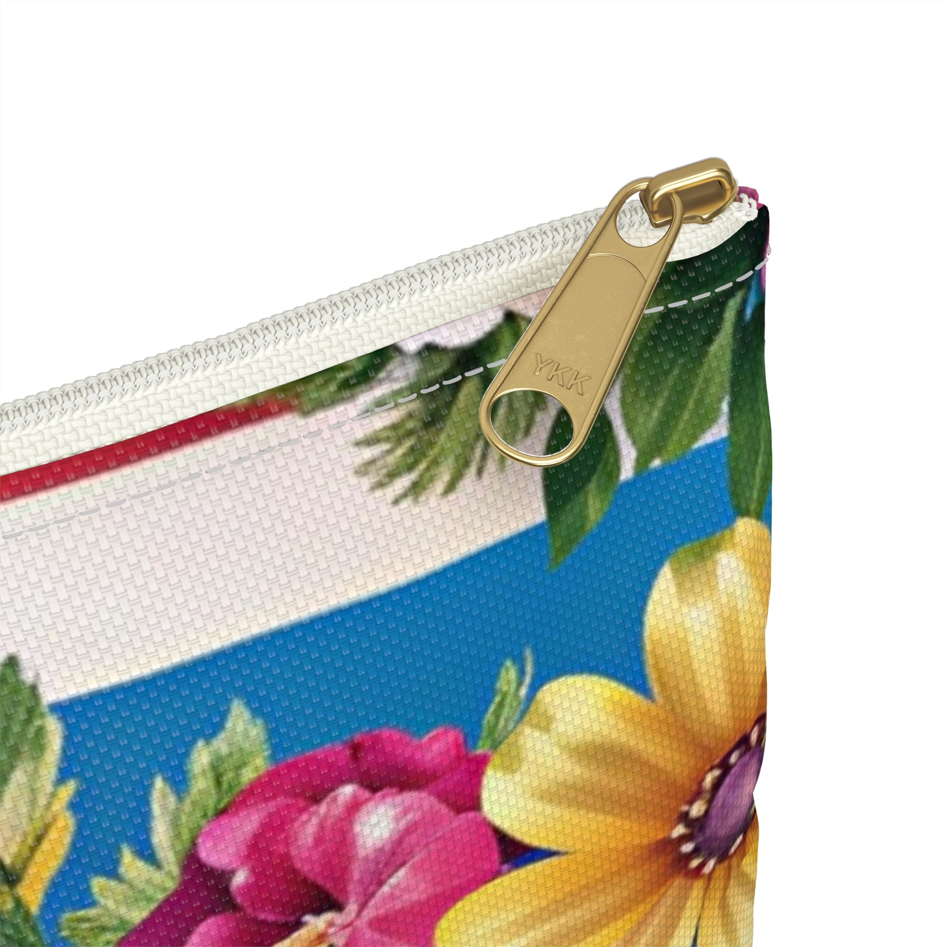 Floral Stripe 4K II Accessory Pouch, Artsulli - Art is Long, Life is Short, Bags, , , , , , , 