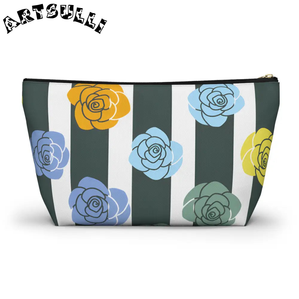 JAKKOUTTHEBXX Stripes x Roses II Black and White Accessory Pouch w