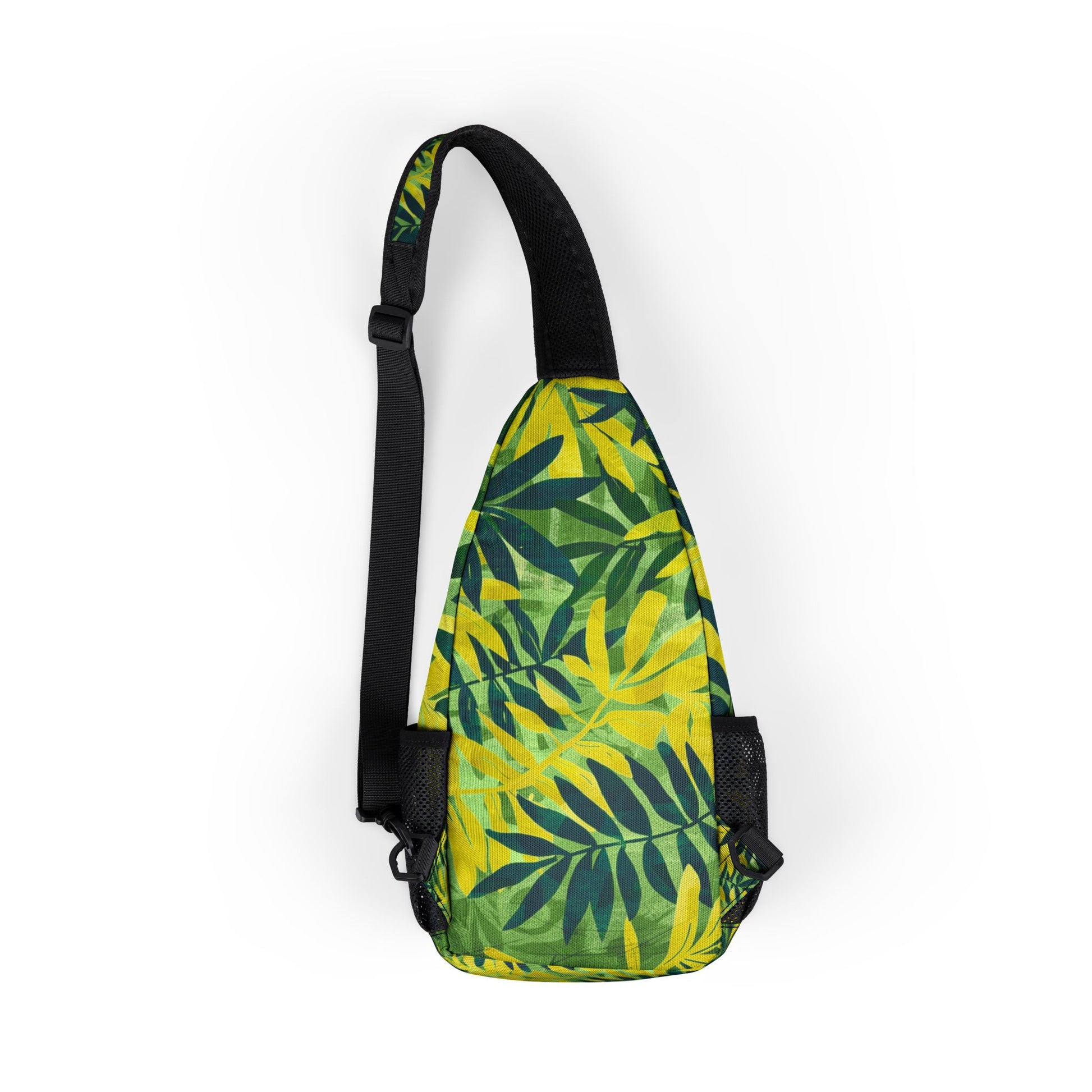 Green Leaf x Yellow Leaf x Tropical x Jungle Chest Bag (AOP), Artsulli - Art is Long, Life is Short, Bags, , , , , , , 