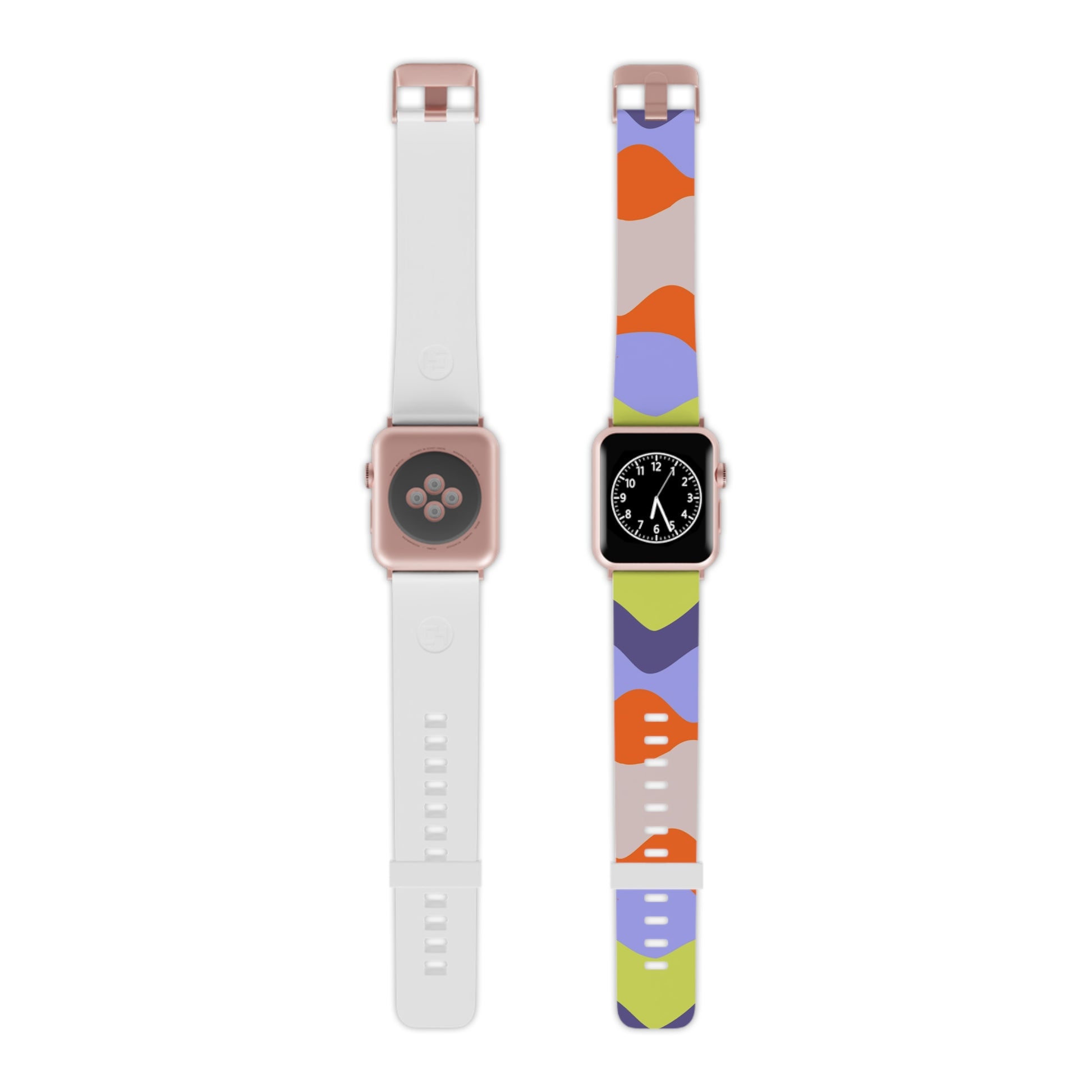 Waves Red and Blue Watch Band for Apple Watch, Artsulli - Art is Long, Life is Short, Accessories, Size, 8'' × 0.75'' / 38 - 40 mm, Color, Rose Gold, , , 86474121180440184574
