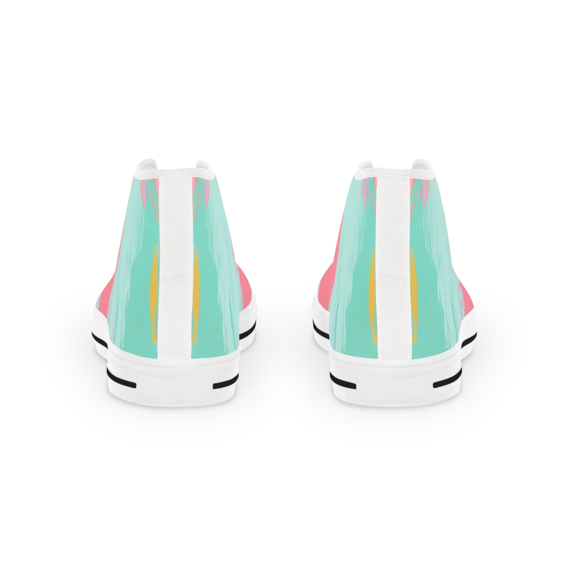 Preppy Pixel Bloom II Men's High Top Sneakers, Artsulli - Art is Long, Life is Short, Shoes, , , , , , , 