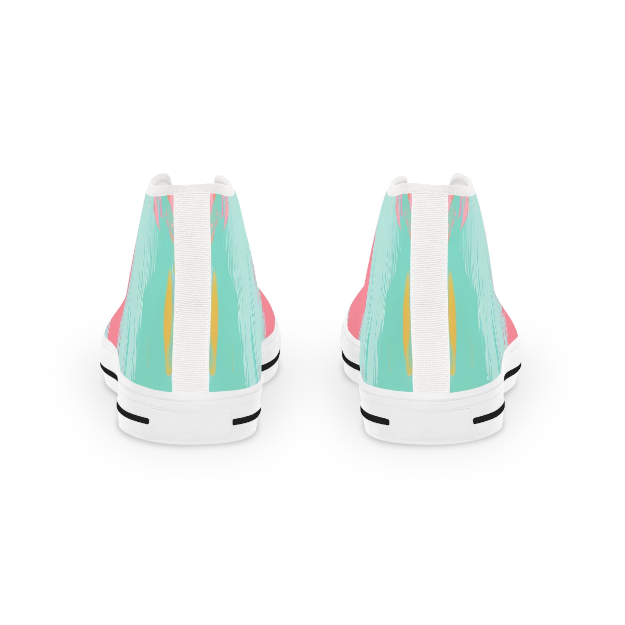 Preppy Pixel Bloom II Men's High Top Sneakers, Artsulli - Art is Long, Life is Short, Shoes, , , , , , , 