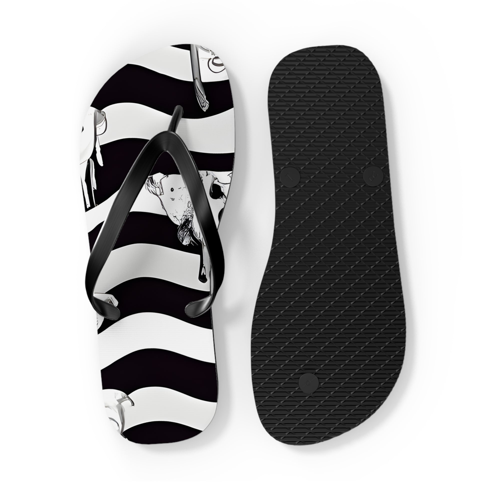 Cruellas Cattle Line Flip Flops, Artsulli - Art is Long, Life is Short, Shoes, , , , , , , 