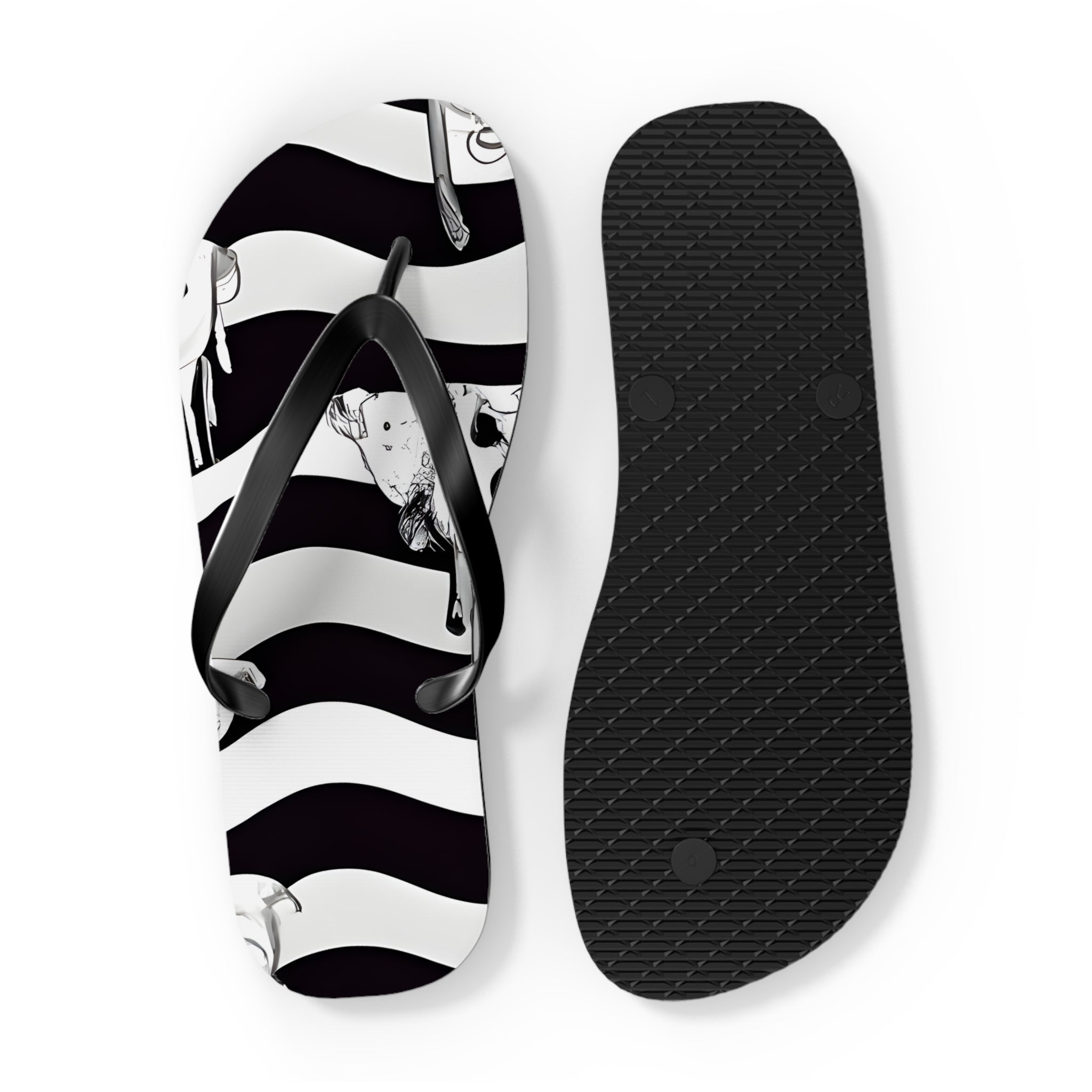 Cruellas Cattle Line Flip Flops, Artsulli - Art is Long, Life is Short, Shoes, , , , , , , 