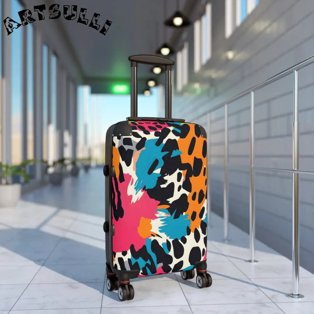 JAKKOUTTHEBXX Wild Brush Strokes x Animal Print Multi-Color Suitcase