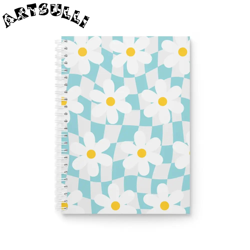 JAKKOUTTHEBXX Trippy Check Garden Spiral Notebook JAKKOUTTHEBXX
