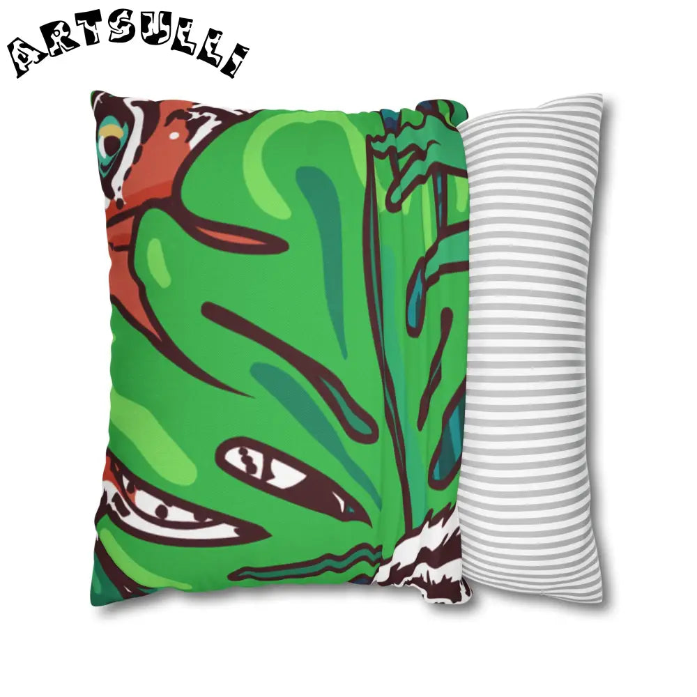 JAKKOUTTHEBXX Tropical Jungle Tigers Blue and Green Spun Polyester