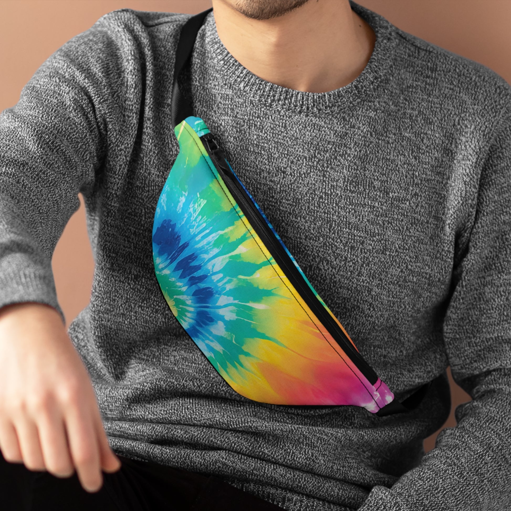Tie Dye Fanny Pack, Artsulli - Art is Long, Life is Short, Bags, , , , , , , 
