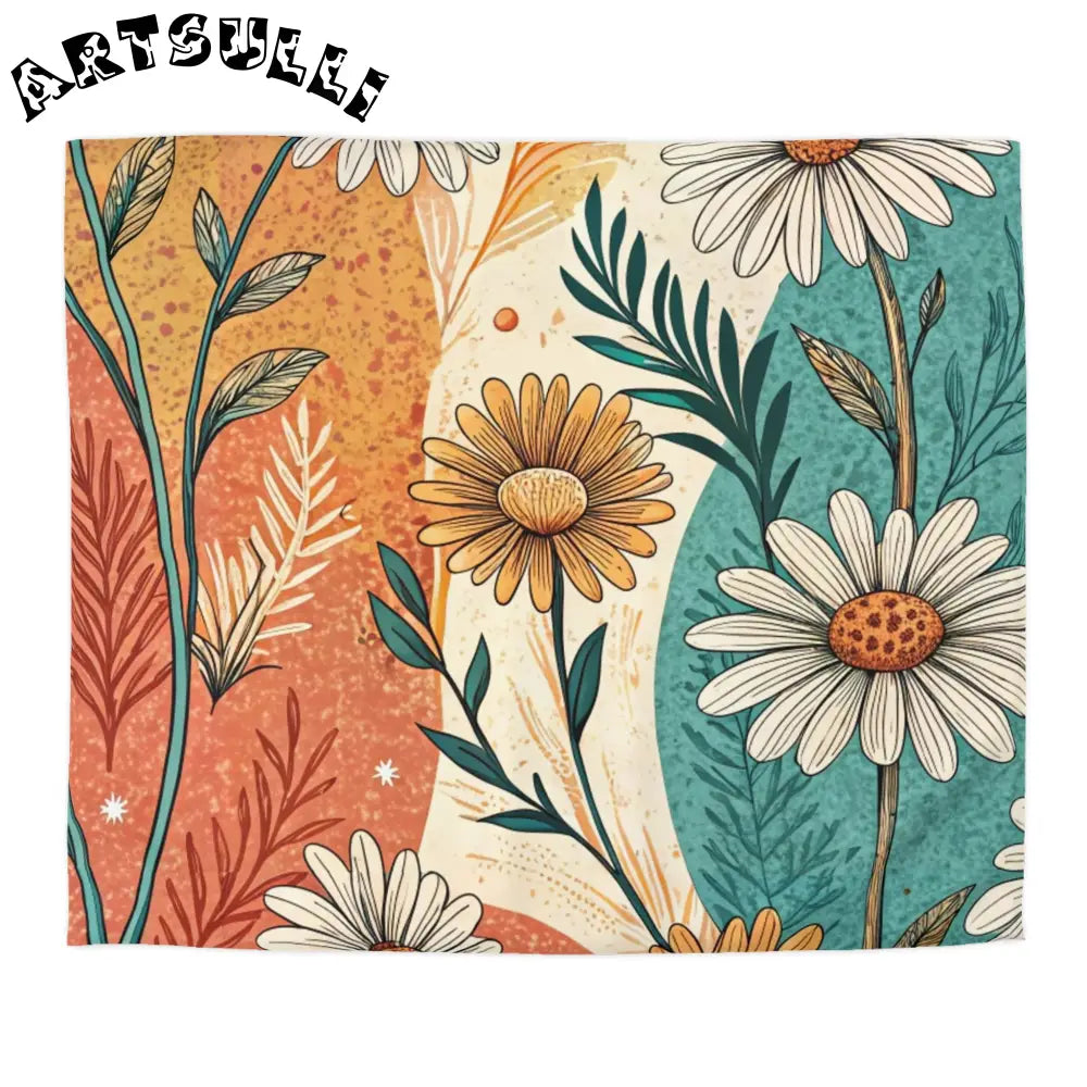 JAKKOUTTHEBXX Retro Daisy Dream Microfiber Duvet Cover JAKKOUTTHEBXX